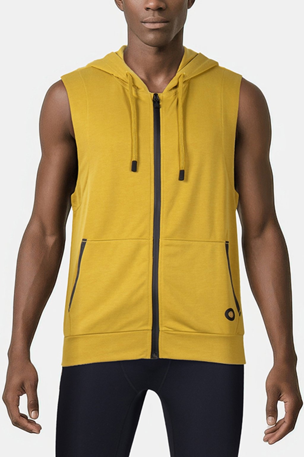 DRAPER - MEN'S SLEEVELESS HOODIE GOLD 1