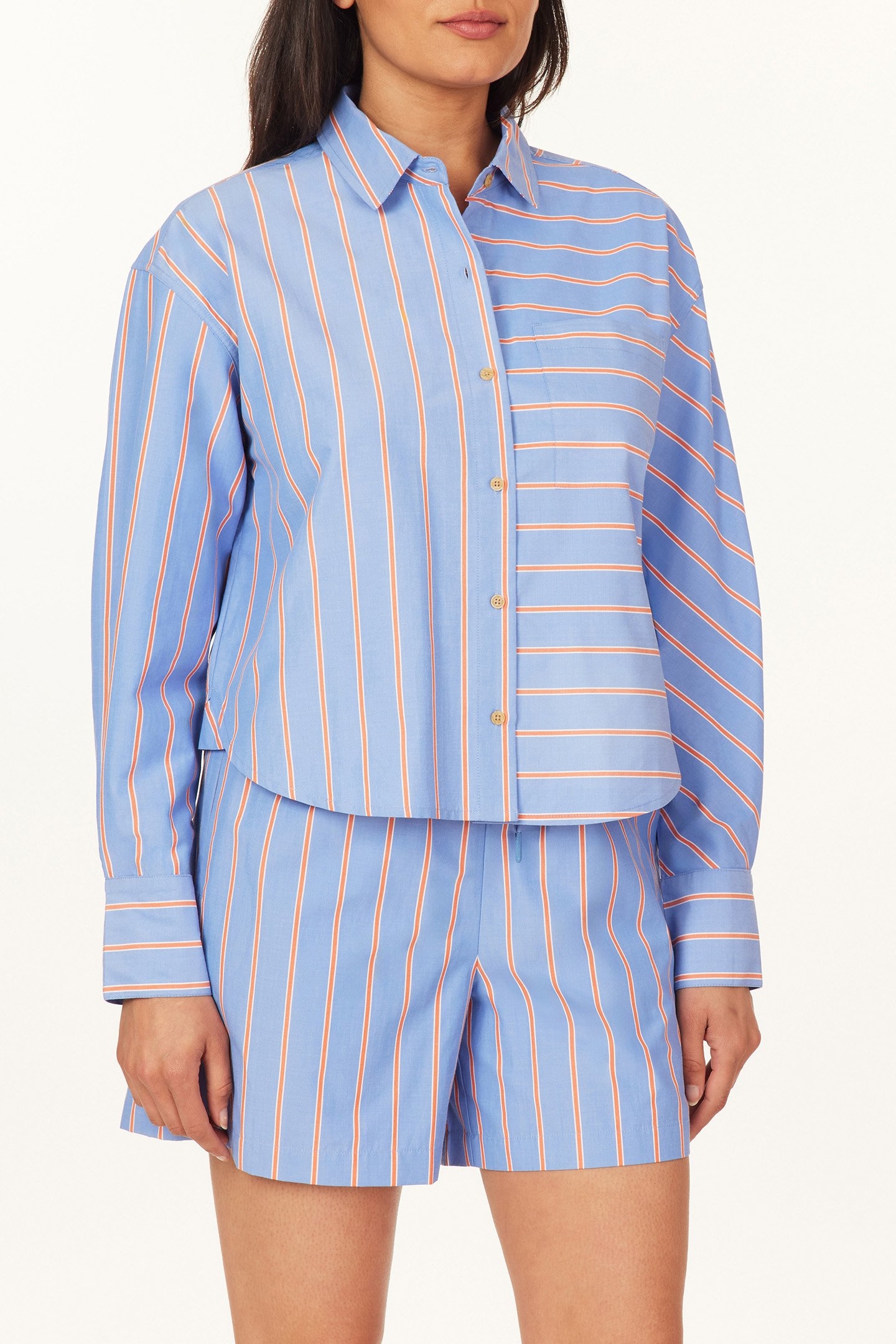 CROPPED BOYFRIEND SHIRT ALLURE MULTI 1