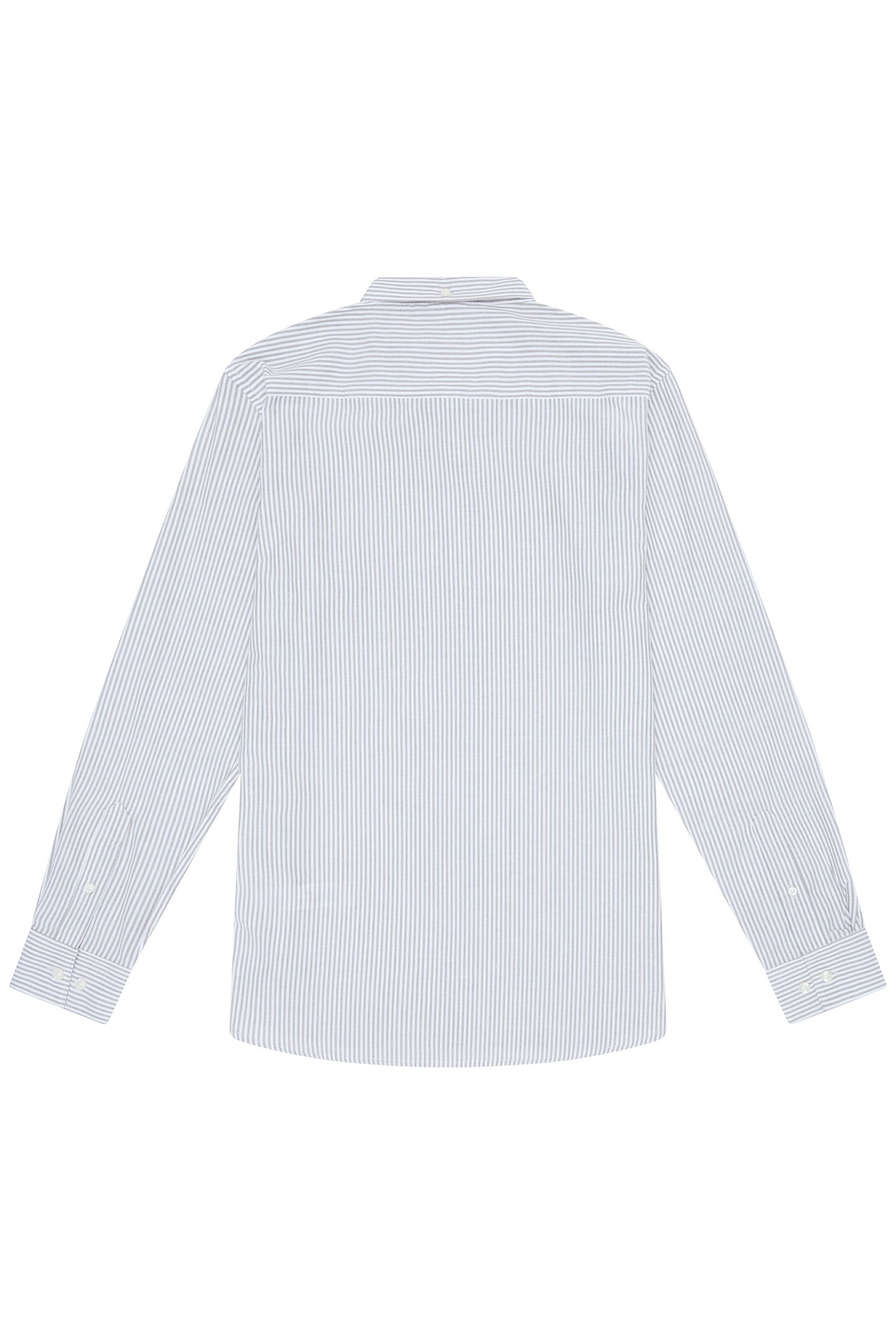 STRIPE POCKET LONG SLEEVE OXFORD SHIRT KHAKI/WHITE 2