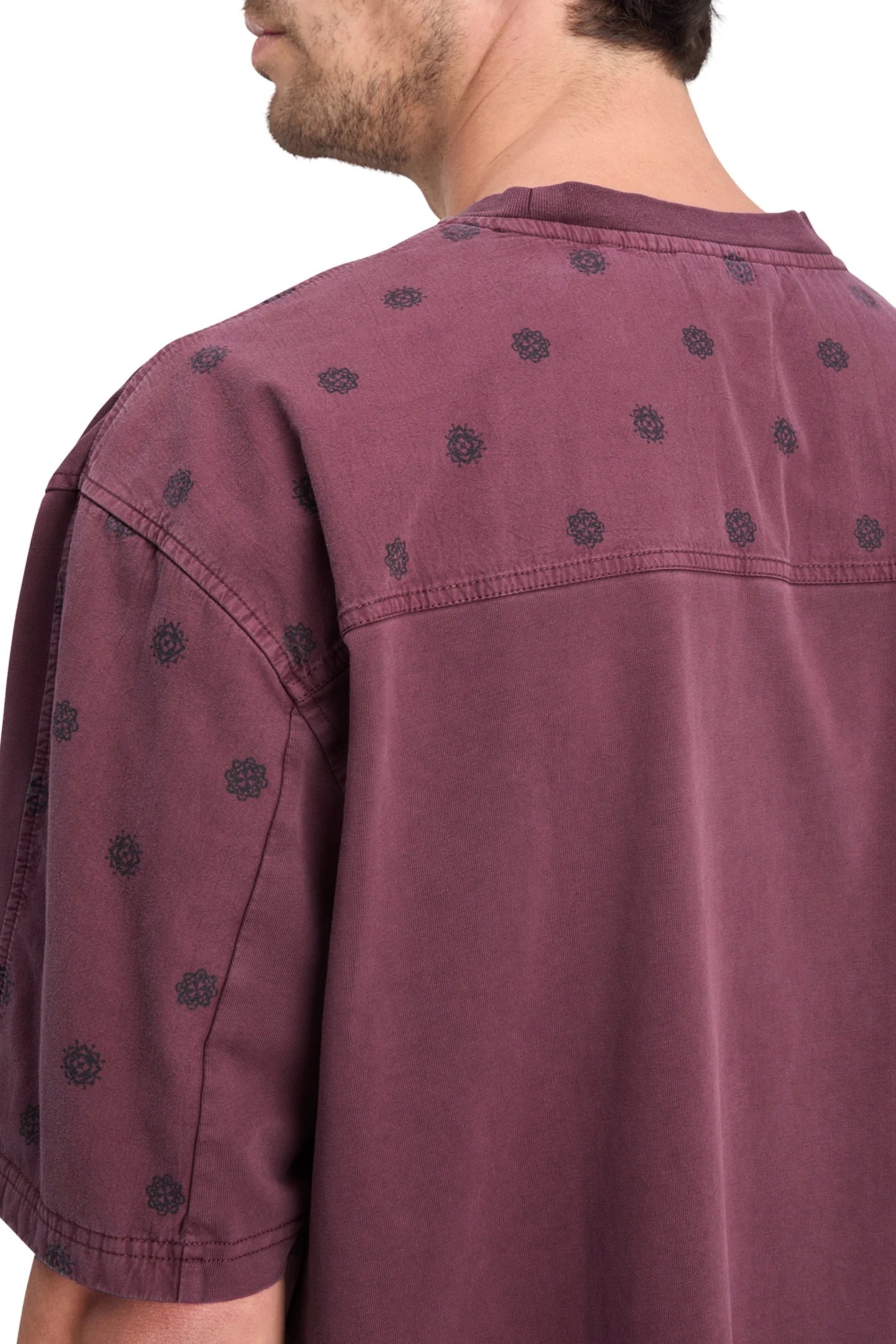 CUT + SEW GARMENT DYE T-SHIRT BERRY 7