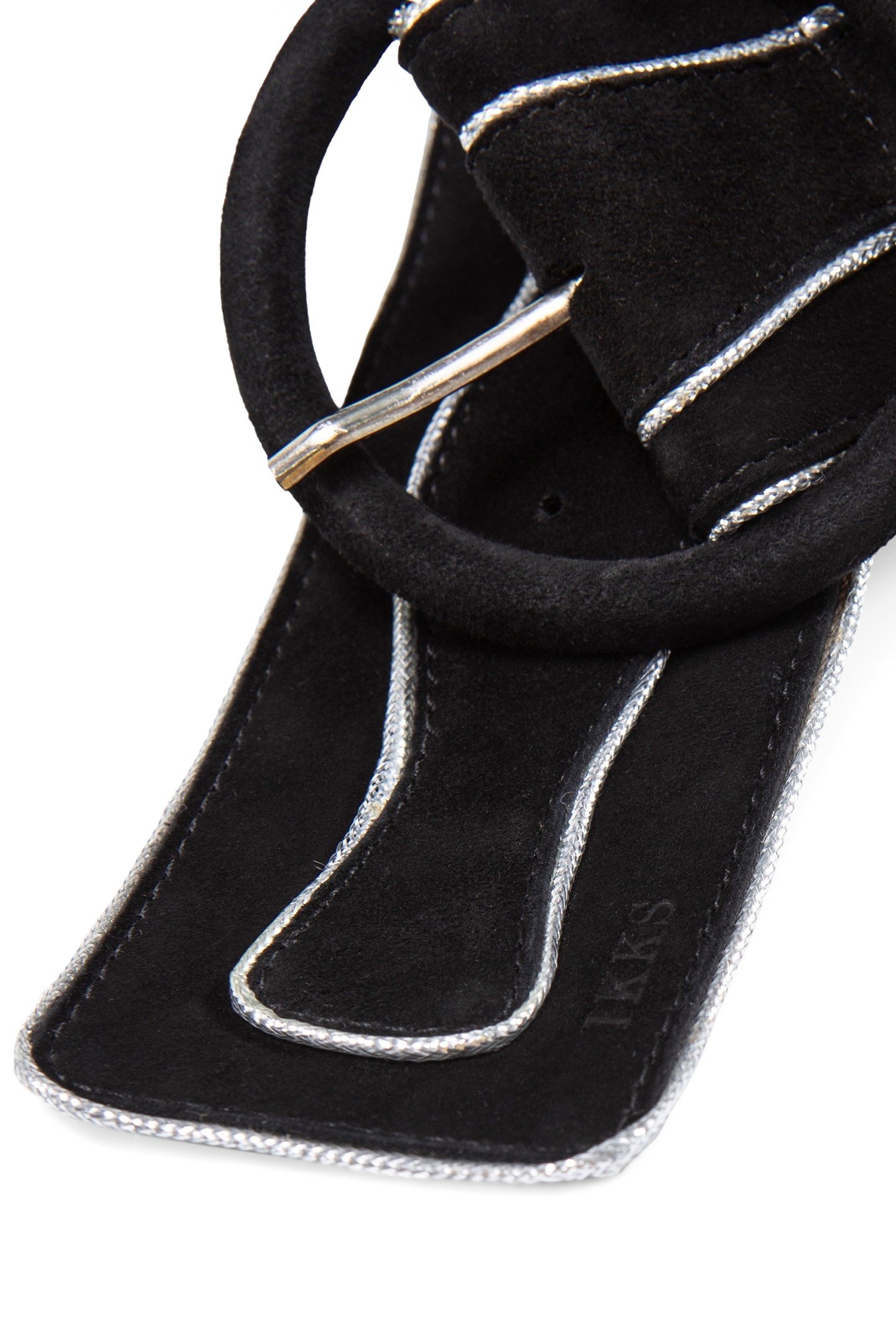 PURE EDITION – BLACK/SILVER SUEDE DRESS BELT 3