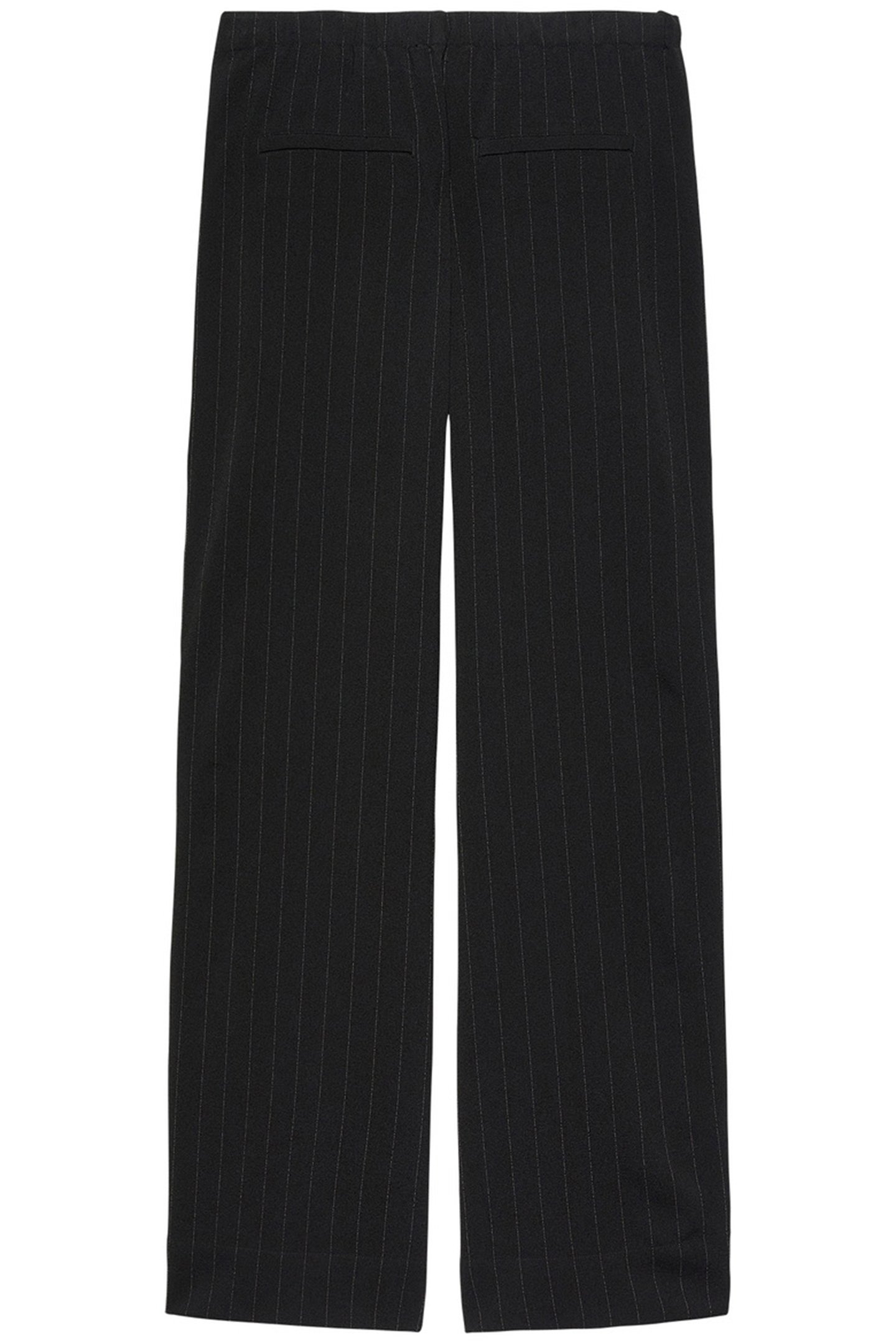 PINSTRIPE PULL-ON TROUSERS BLACK 2