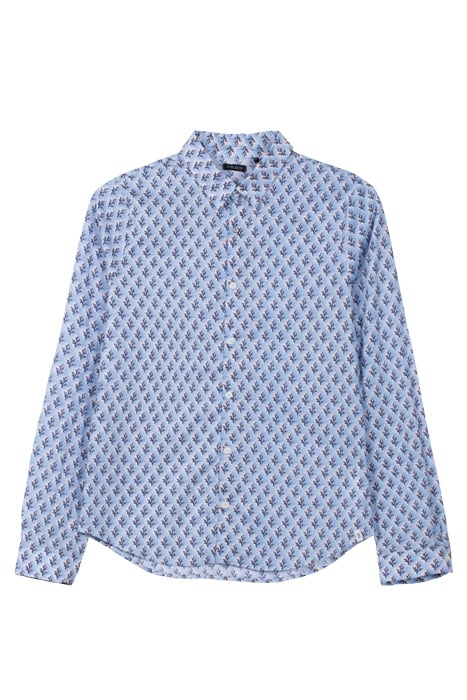 BOYS' BLUE SHIRT WITH CORAL LIBERTY® FABRIC 1