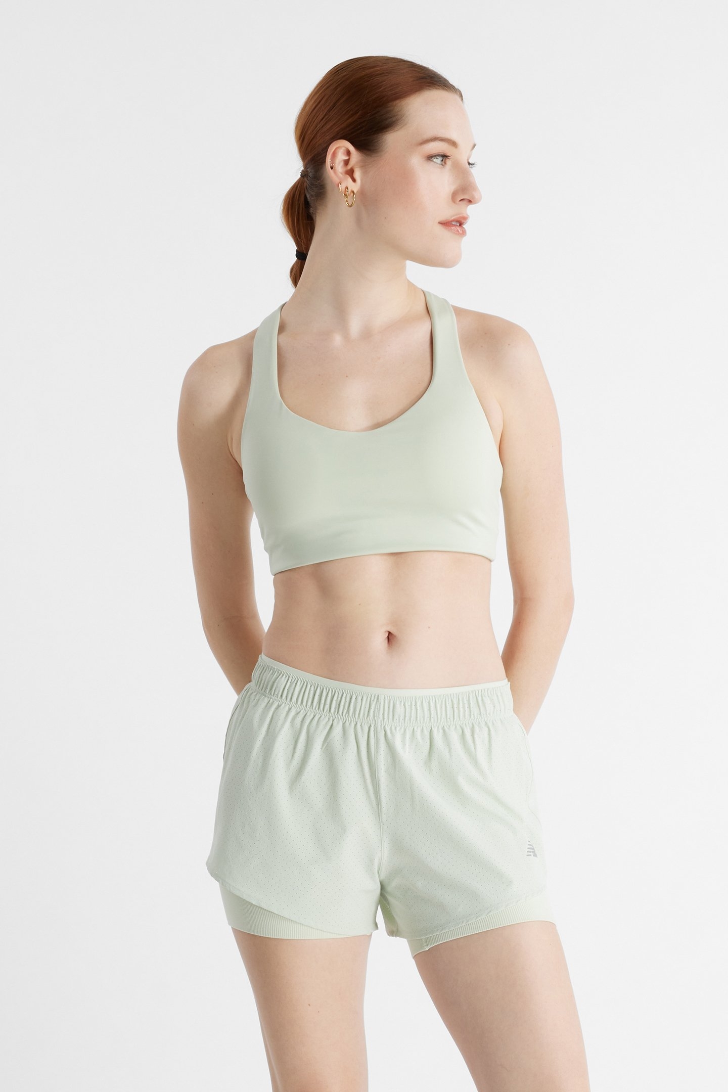 NB POWER X SPORTS BRA IN SAGE GREEN 1
