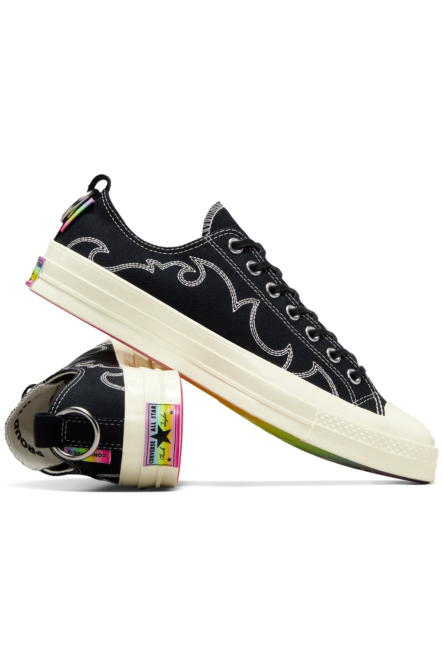 CHUCK 70 PRIDE BLACK/EGRET/CHAOS FUSCHIA 5