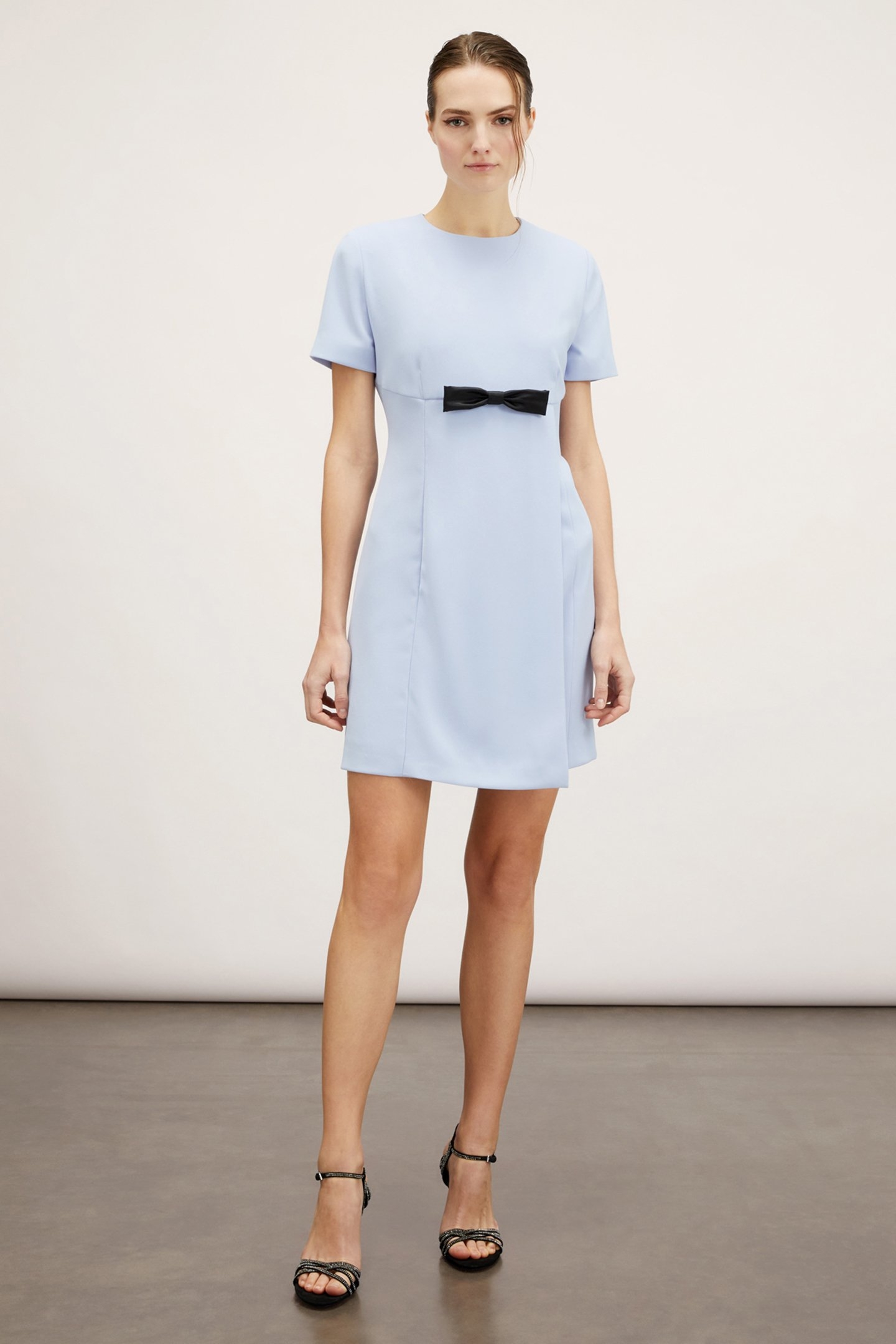 SHEATH DRESS WITH BOW LIGHT BLUE 5