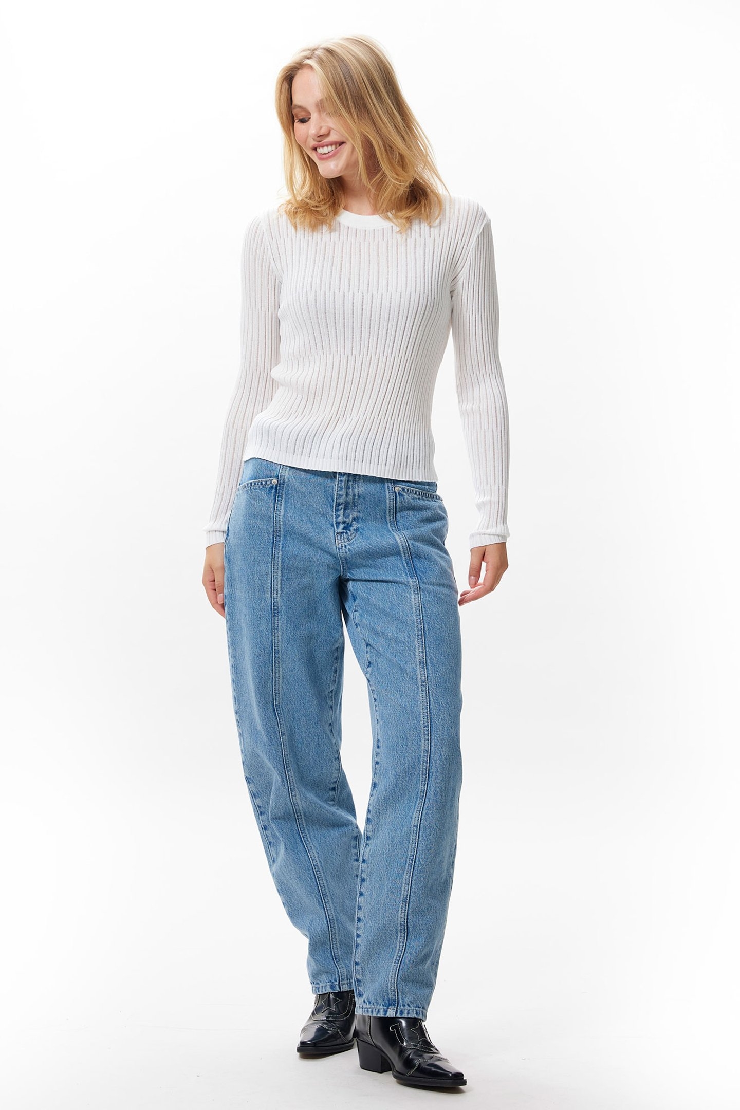 FINE RIBBED KNIT OFF WHITE 2