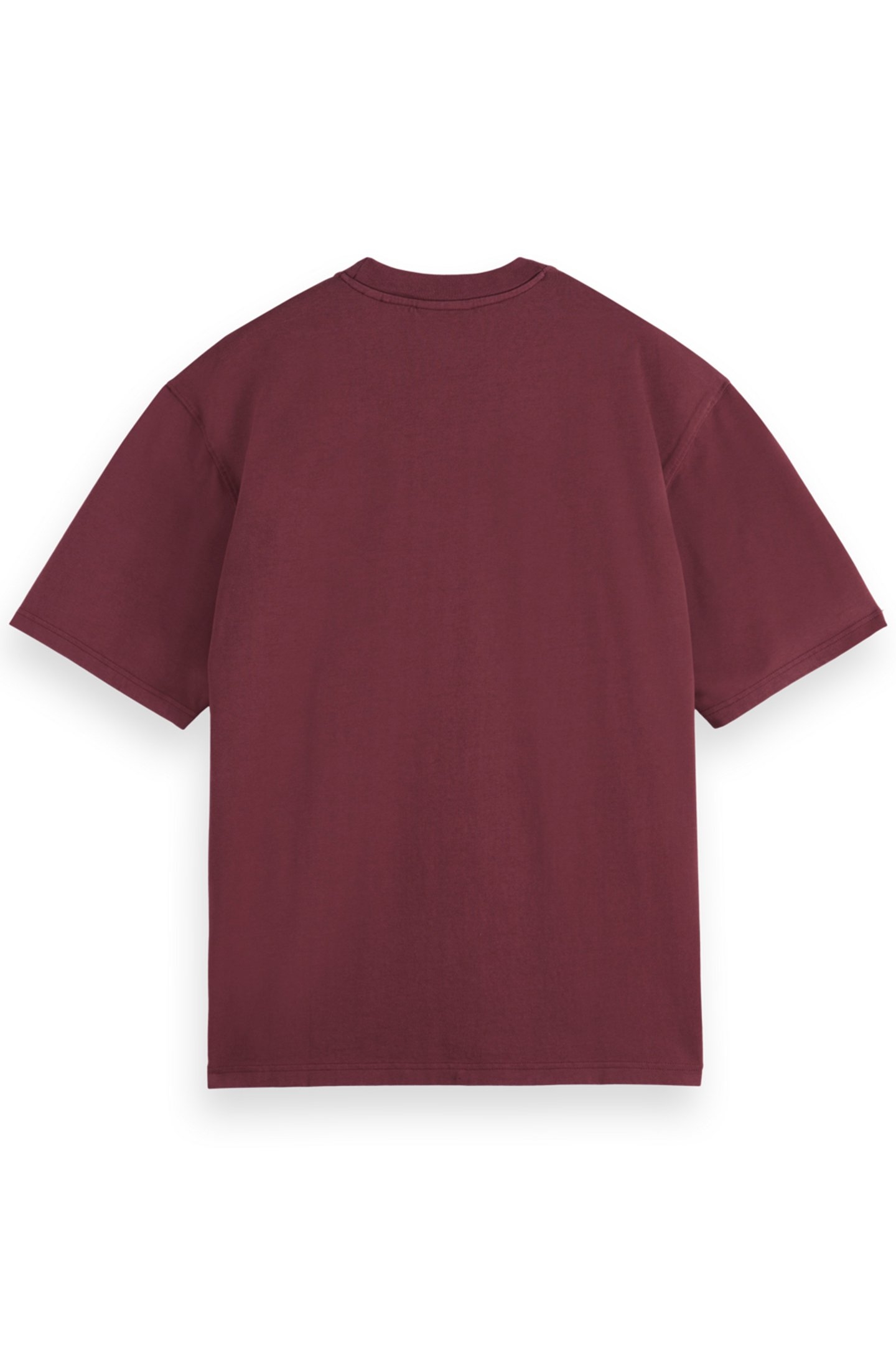 3 CROSSES LOOSE FIT CHEST POCKET T-SHIRT WINE 5