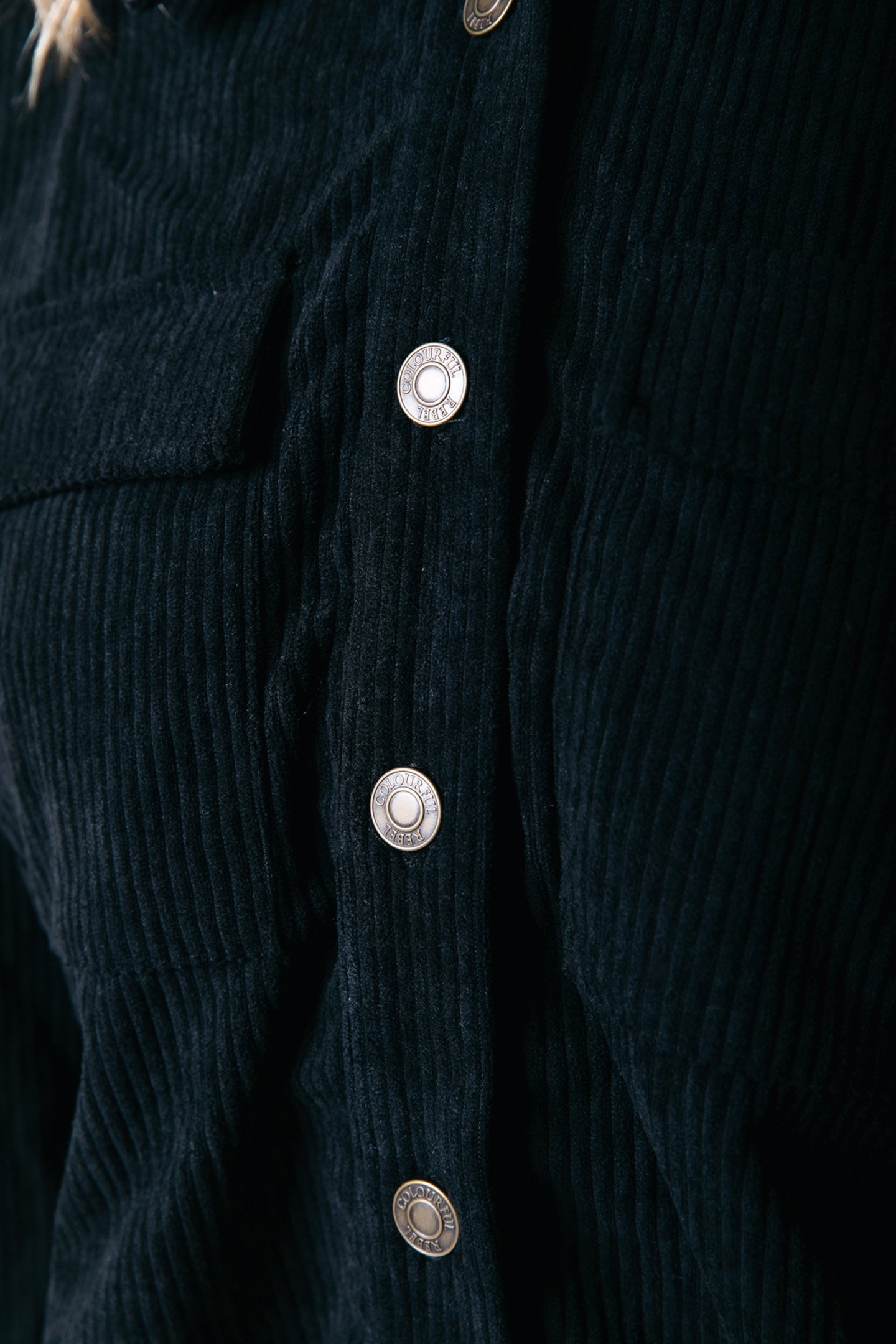 OLLE CORDUROY BLOUSE BLACK 5