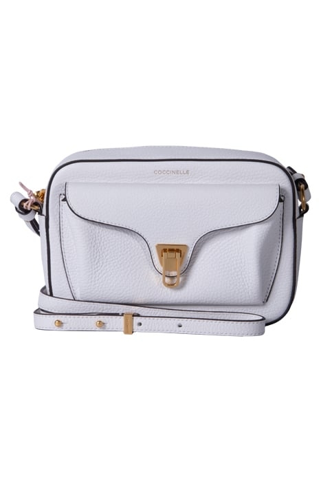 LEATHER CAMERA CROSS BODY BAG IN WHITE 2