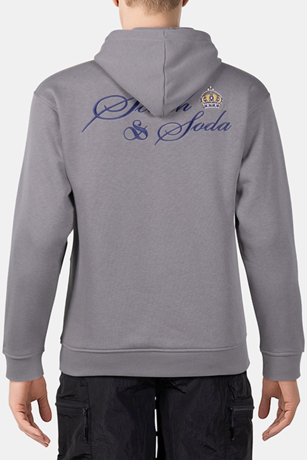 RELAXED FIT GRAPHIC FLEECE HOODIE ASPHALT 2