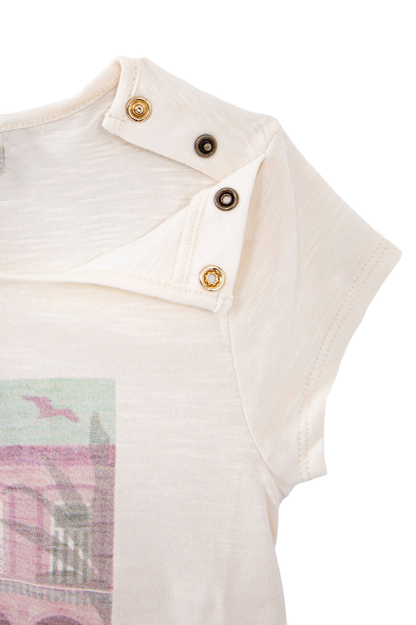 BABY GIRLS’ ECRU T-SHIRT WITH CUBAN CAR & PALM TREE IMAGE 5