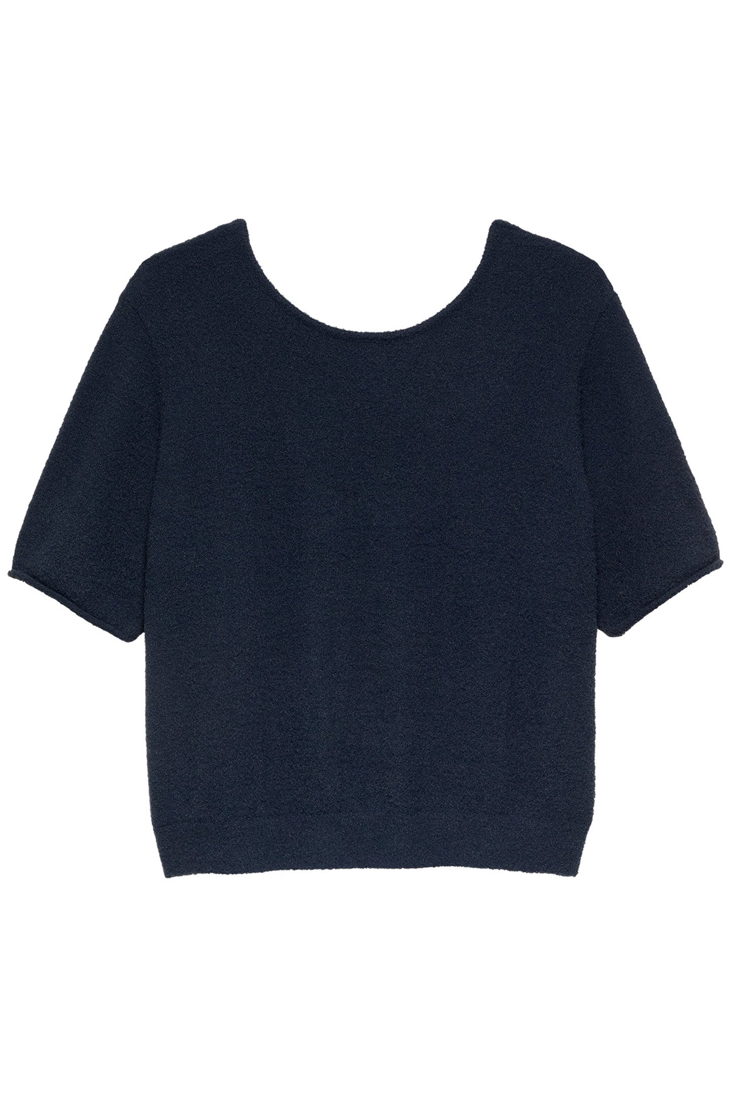 SOFT SHORT SLEEVE KNIT WITH VNECK NAVY BLAZER 5