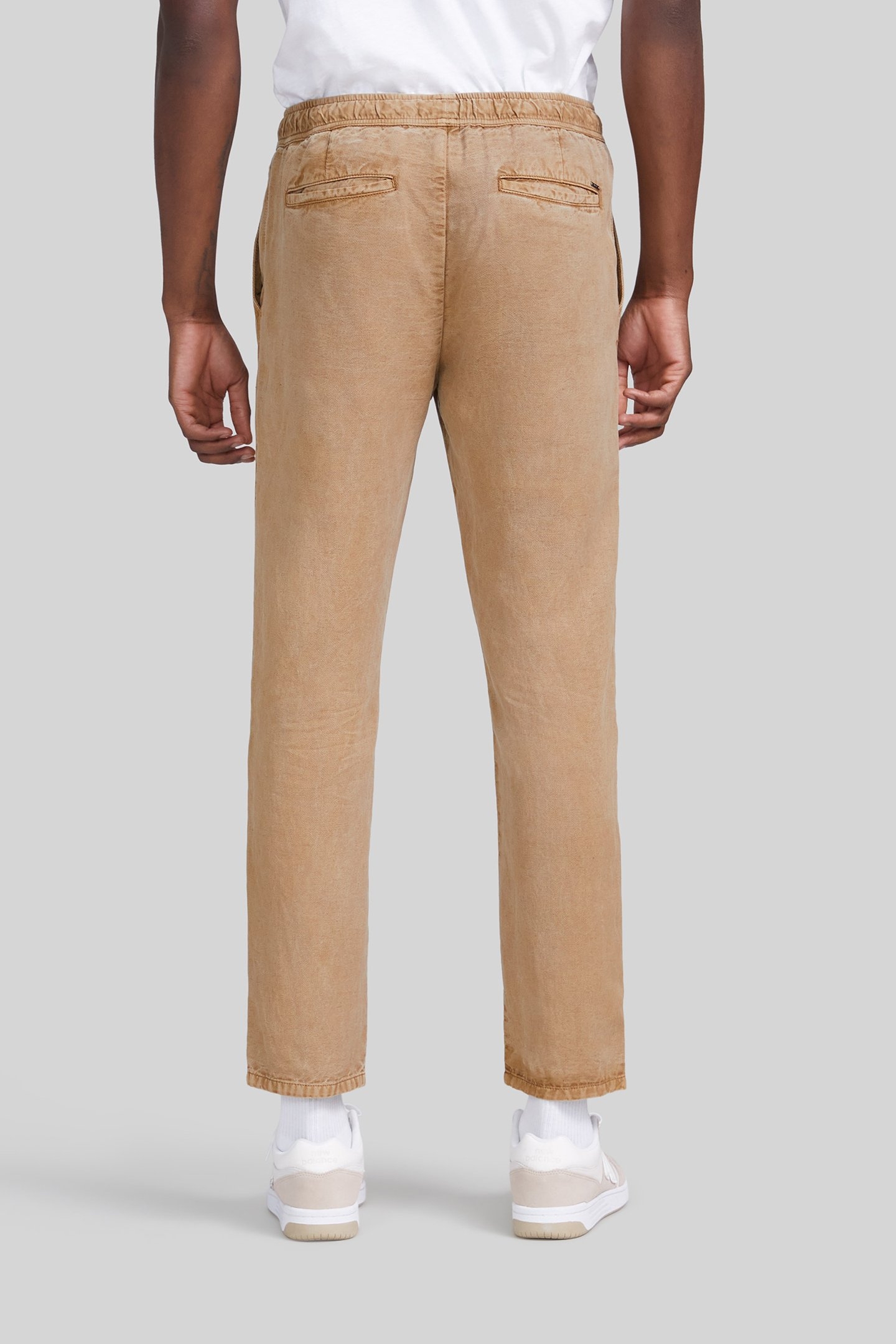 BEIGE LYOCELL® ELASTICATED WAIST JOGGERS 2