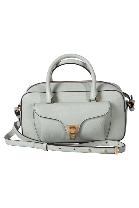 LEATHER CROSS BODY BAG IN MINT GREEN 2