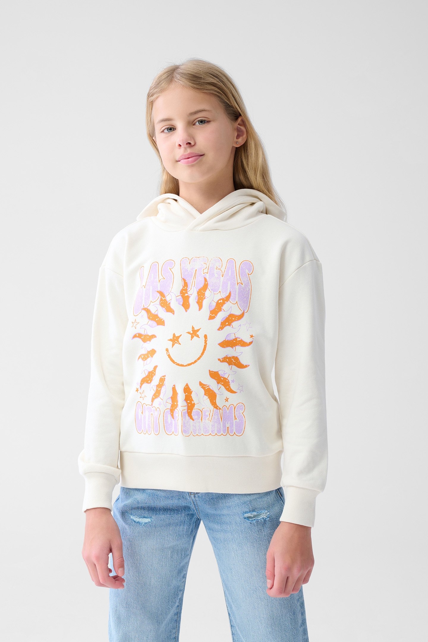 GIRLS GBM-SBARIZONA HOODIE OFFWHITE 1