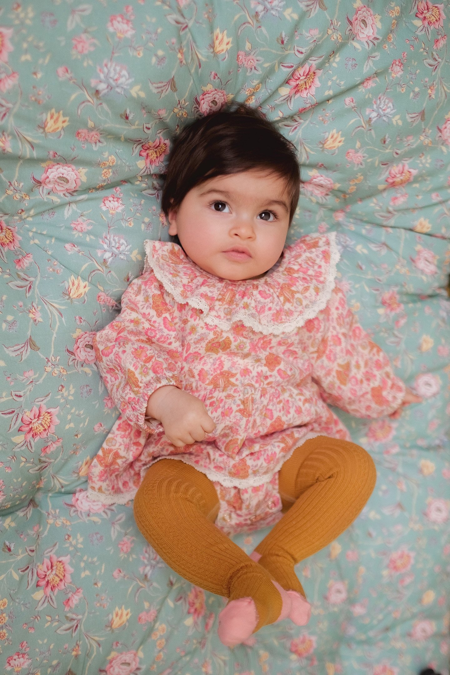 ROMPERS INDIA CREAM FLOWER FIELDS 1