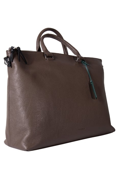 LARGE WORK TOTE BAG WITH HANDLE IN COFFEE BROWN 4