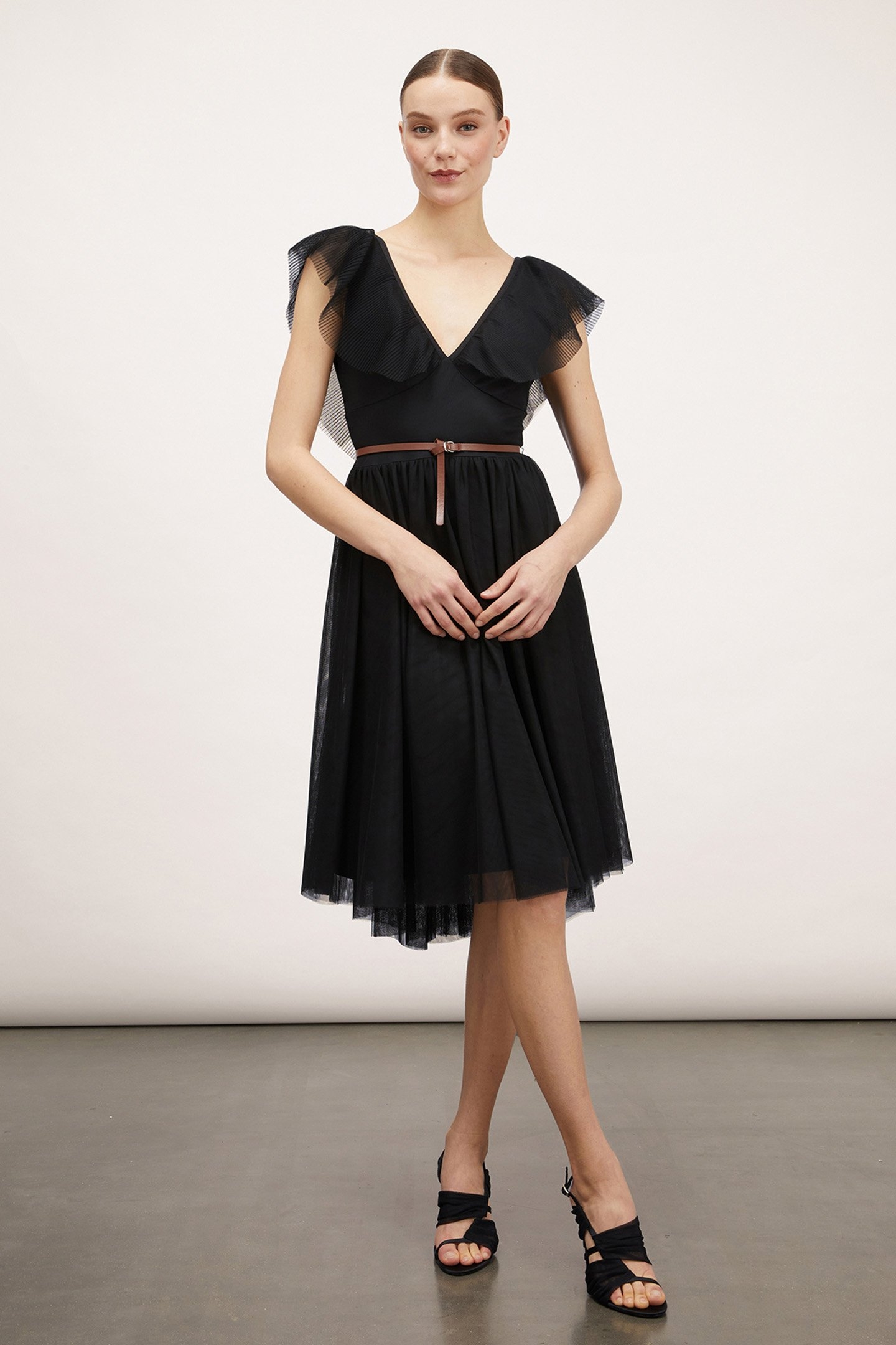 SHORT TULLE DRESS BLACK 1