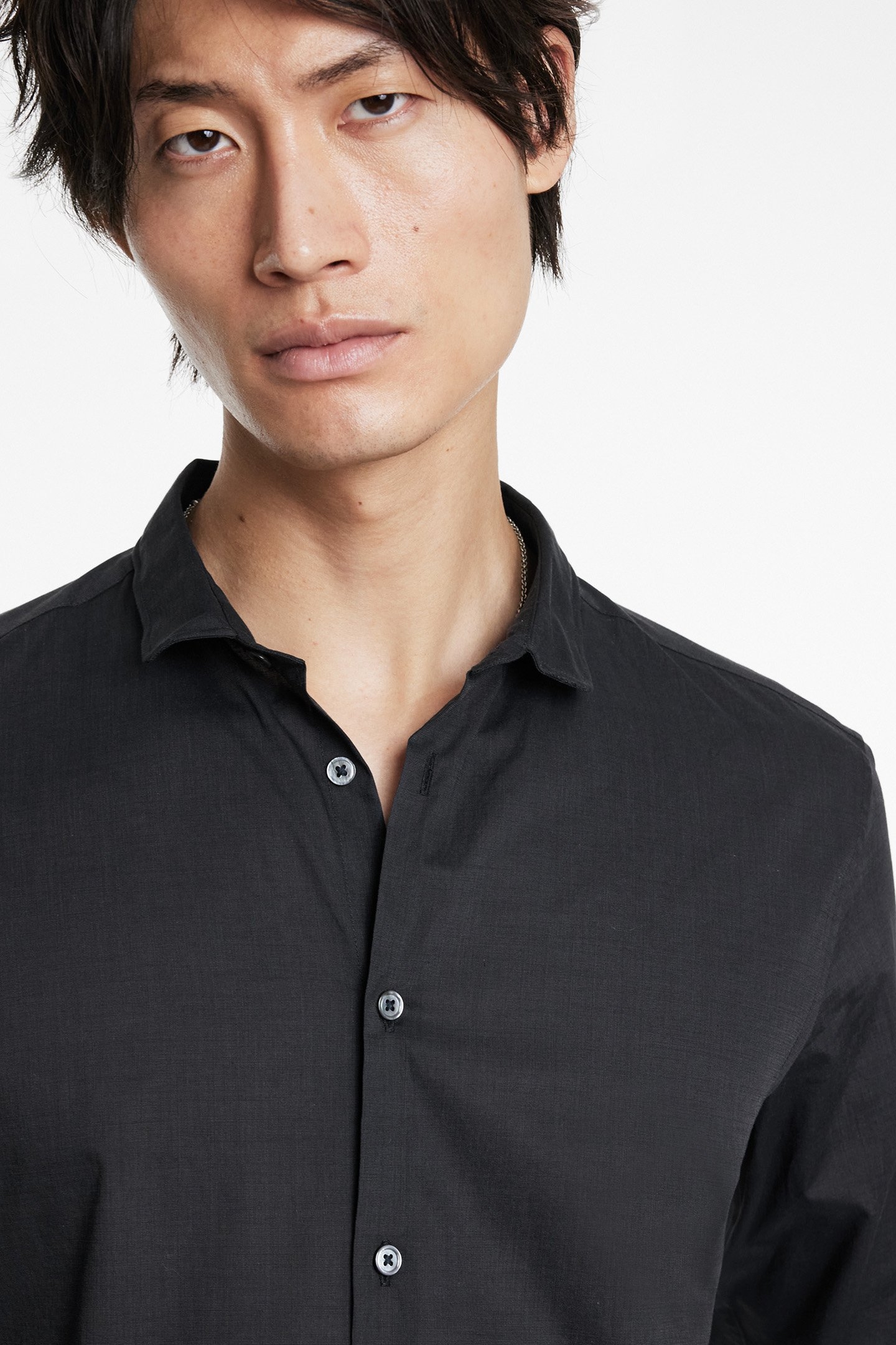 SLIM FIT SHIRT WITH WIRE CARBON GREY 3