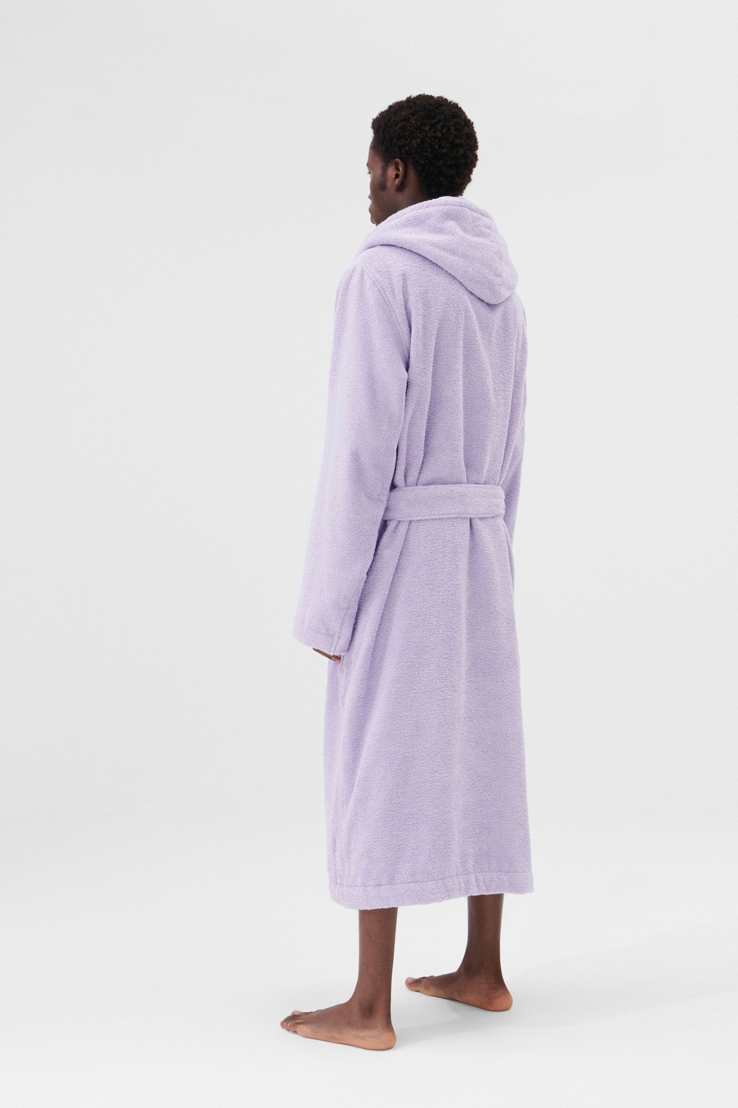 UNISEX HOODED BATHROBE LAVENDER 1