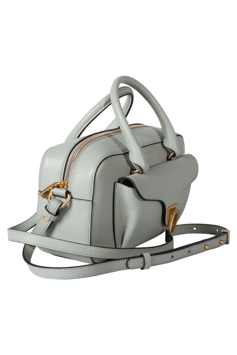 LEATHER CROSS BODY BAG IN MINT GREEN 4