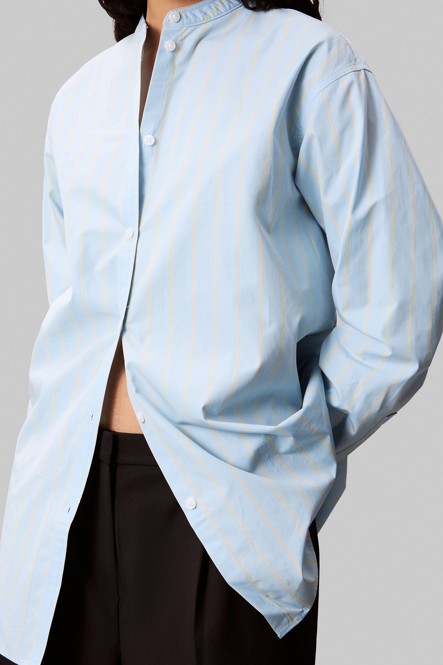 YD STRIPE RELAXED SHIRT COOL BLUE 4