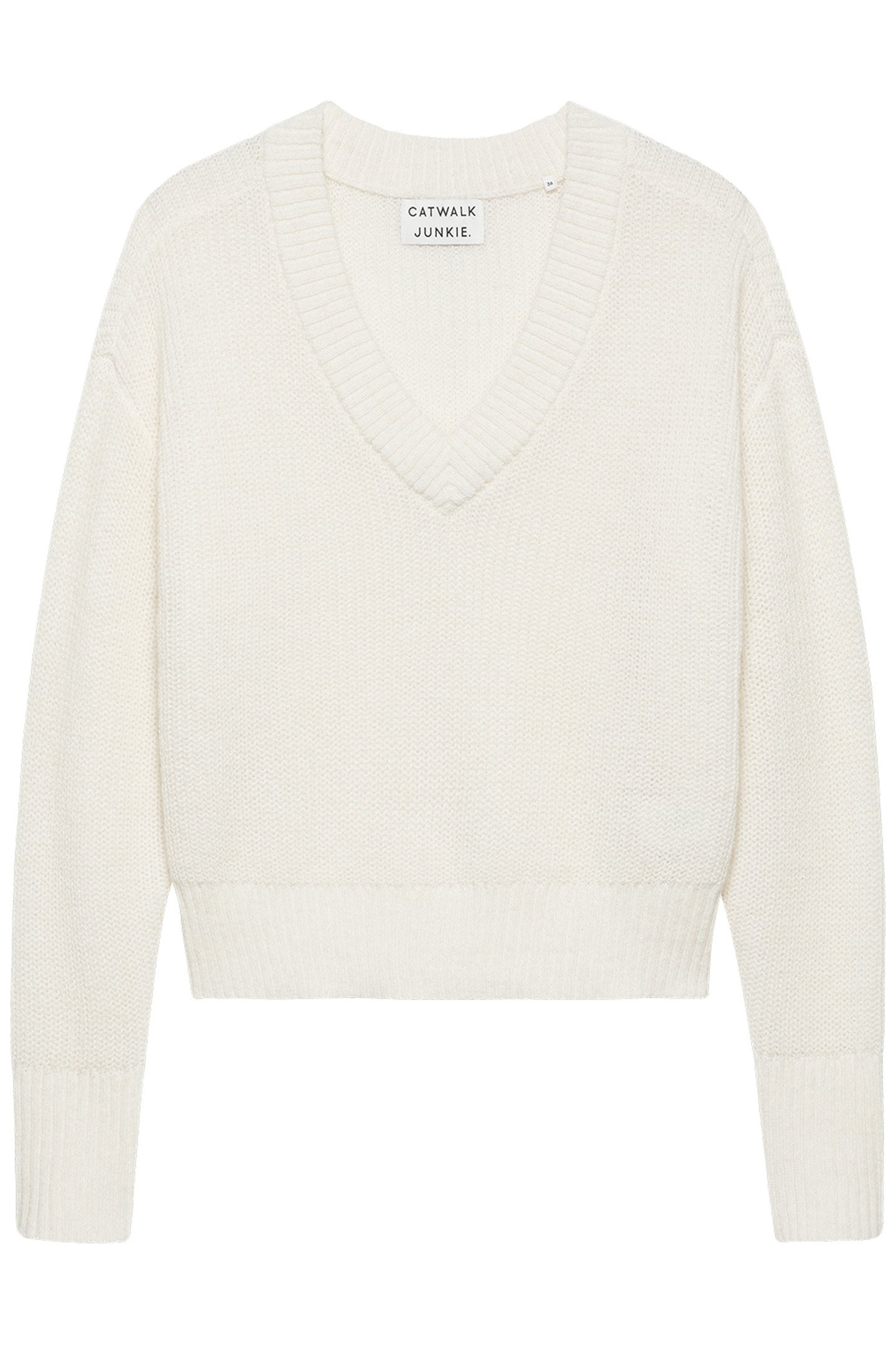 VNECK REGULAR FIT KNIT OFF WHITE 4