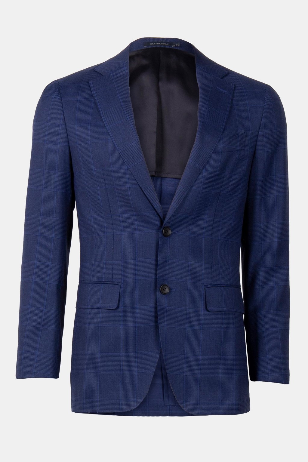 BLUE CHECKED TAILORED FIT HAVANA BLAZER 3