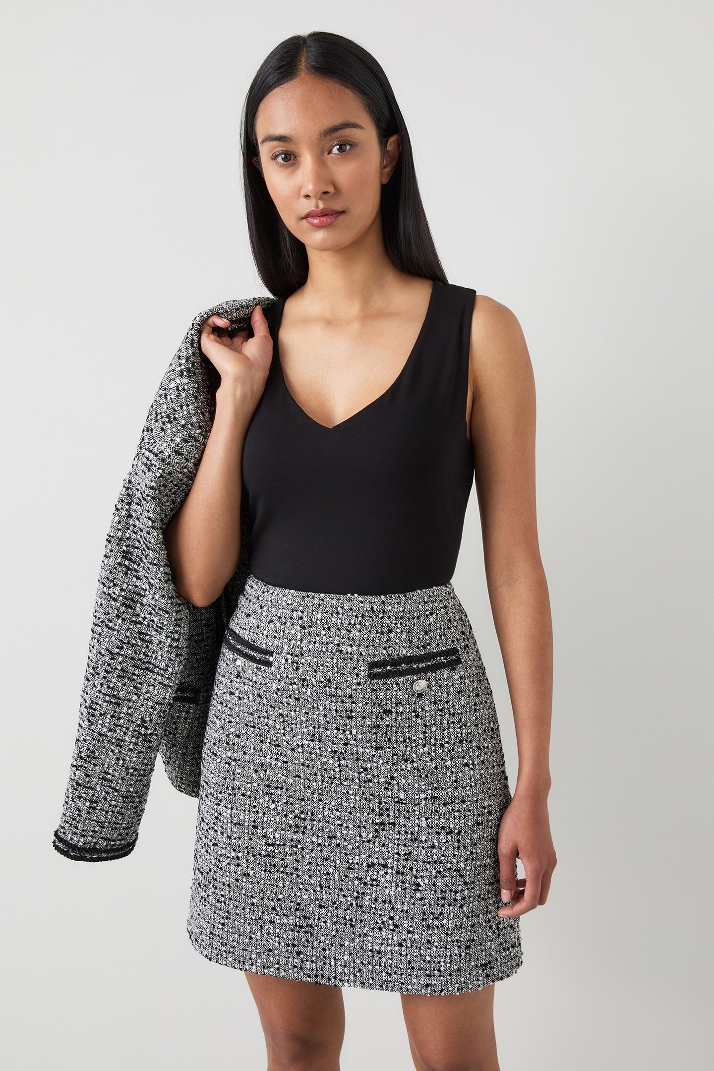 SK CHARLIE TWEED SKIRT MULTI COLOUR 1