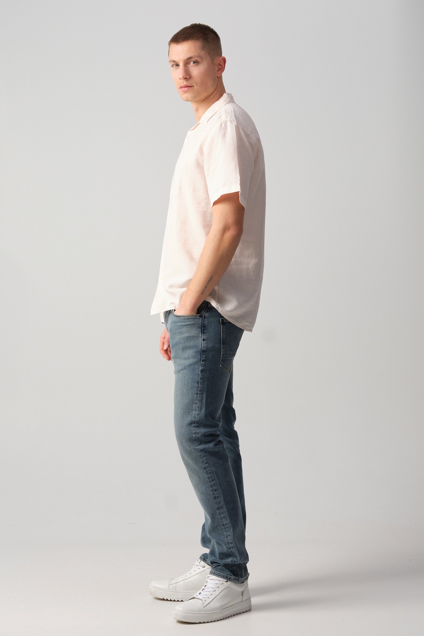 ELVIS CASUAL OVERHEMD KM PINK SALT 3