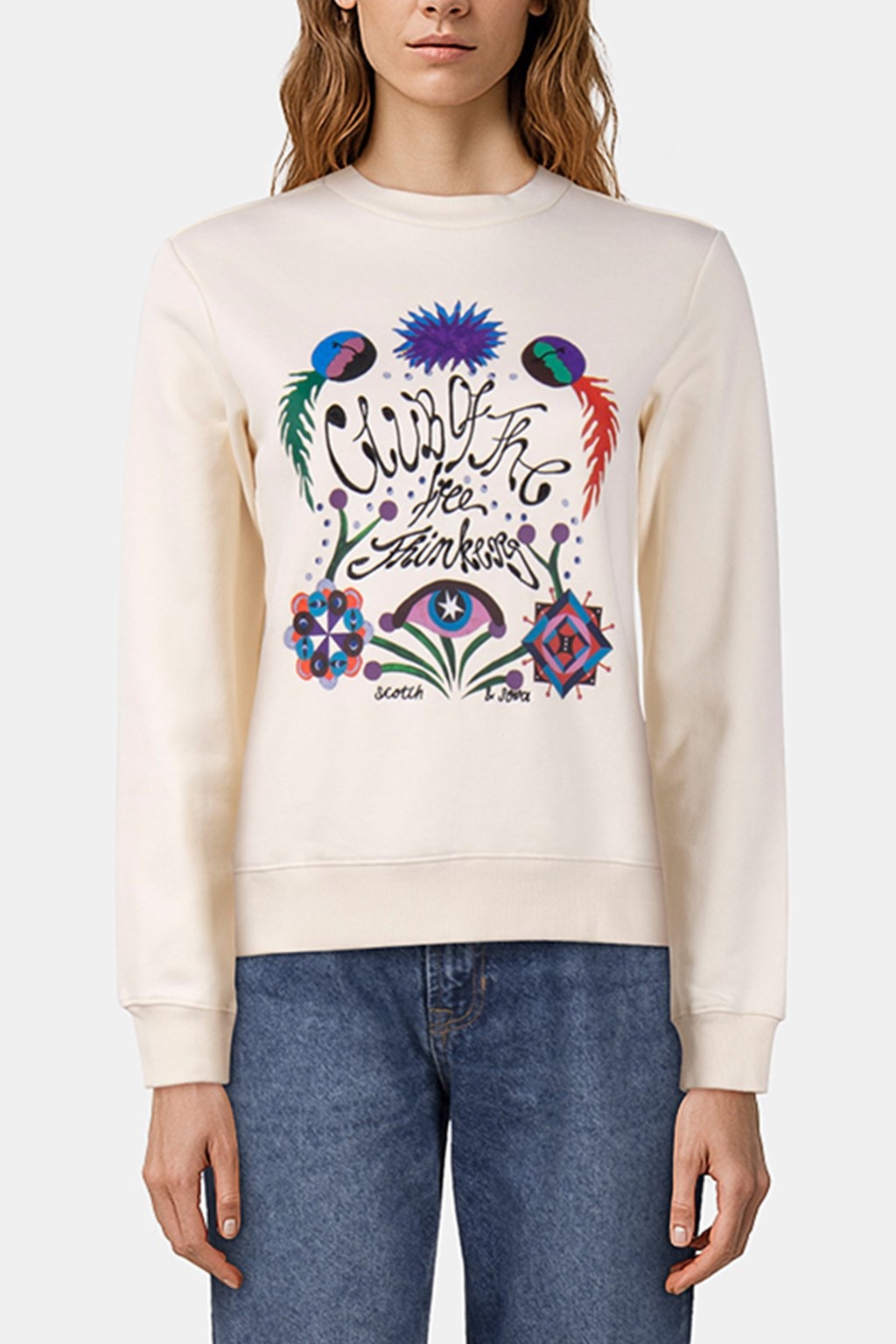 EMBROIDERED REGULAR FIT SWEATSHIRT SOFT ICE 1