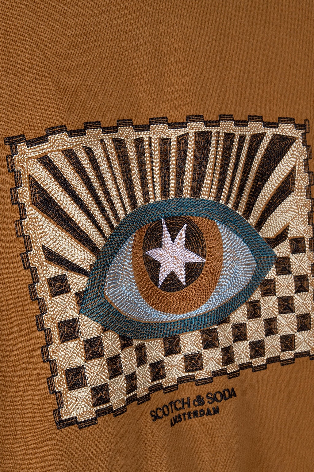 EMBROIDERED ARTWORK HOODIE GOLDEN RUST 4