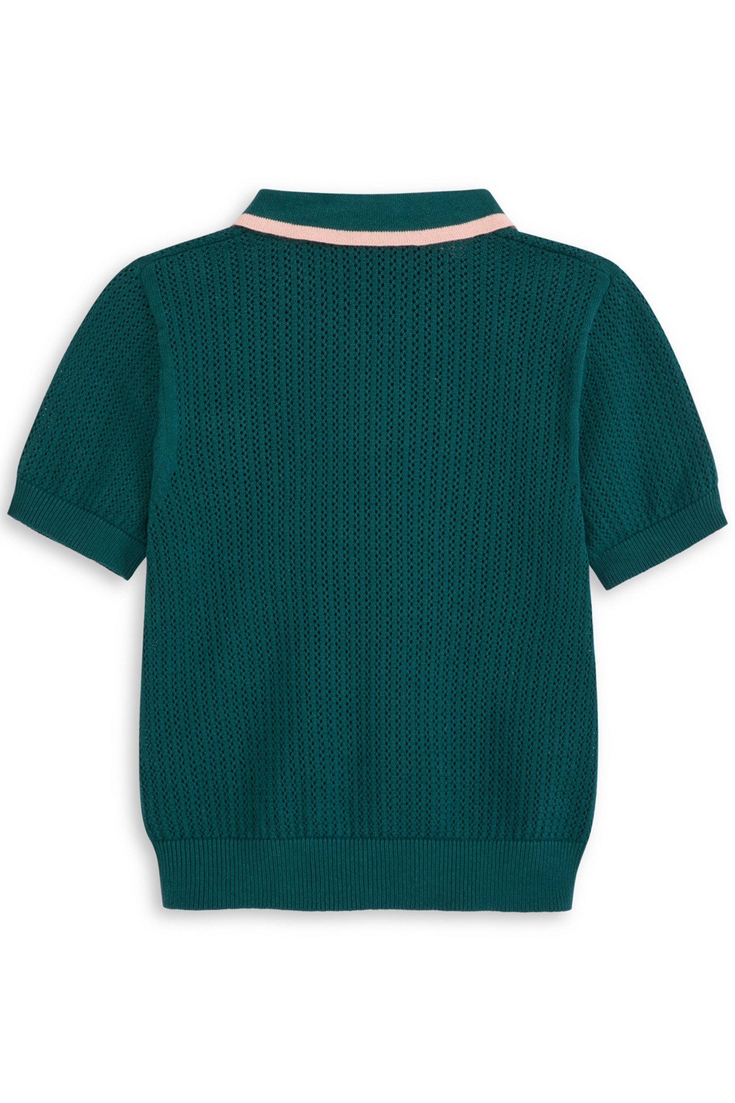 S&S GIRLS TENNIS GROUP CVC SWEATER KNIT POLO MIDNIGHT TURQ 2