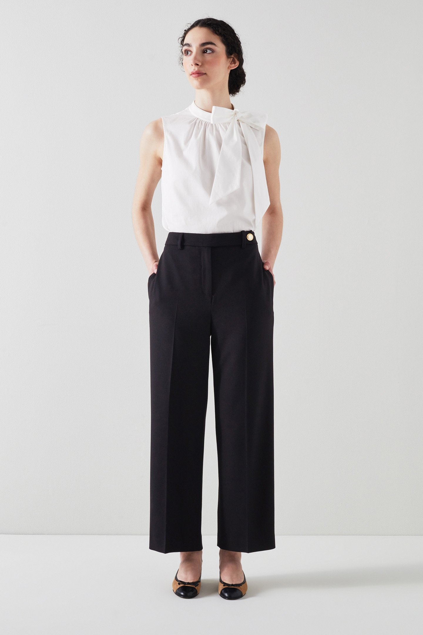 TR BIBI-TAILORED CROP WID BLACK 1