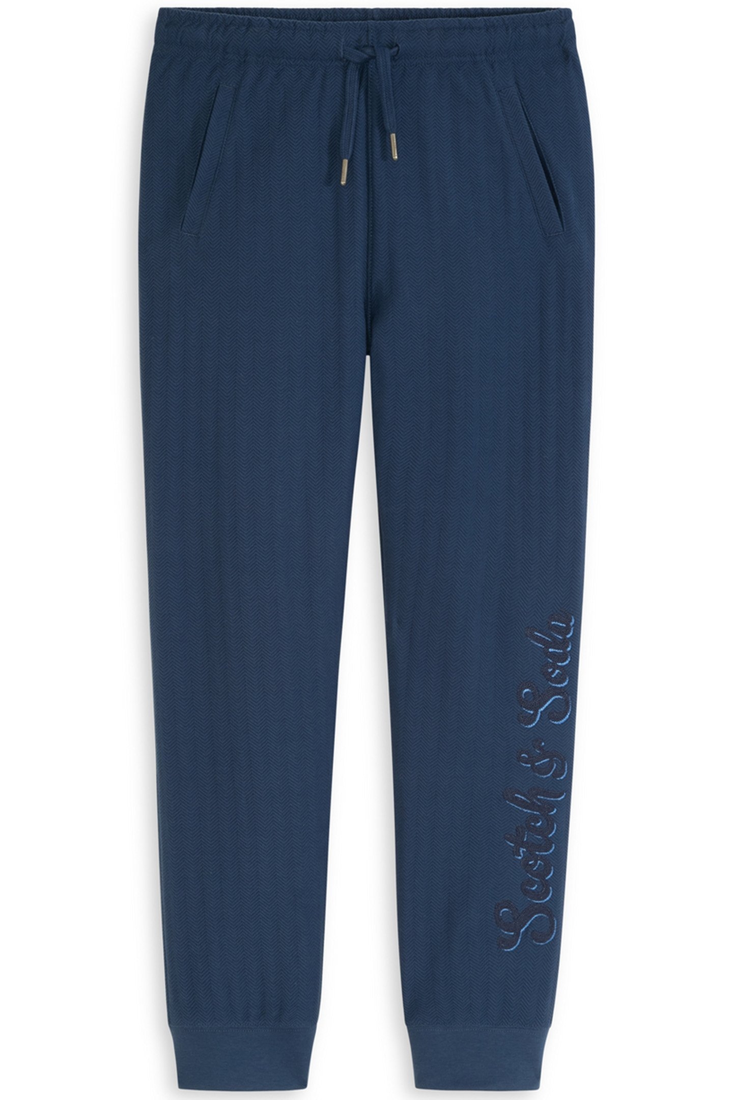 BOYS KNIT HERRINGBONE JOGGER DARK OBSIDIAN 1