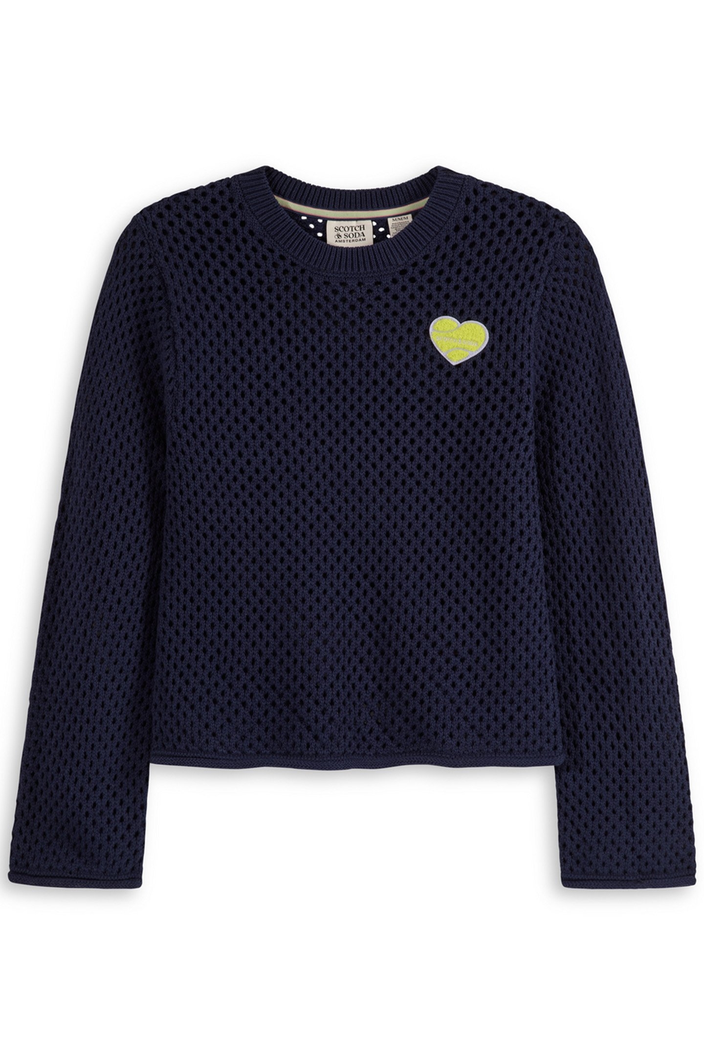 S&S GIRLS TENNIS GROUP CVC SWEATER KNIT LS CREWNECK ASPHALT 1