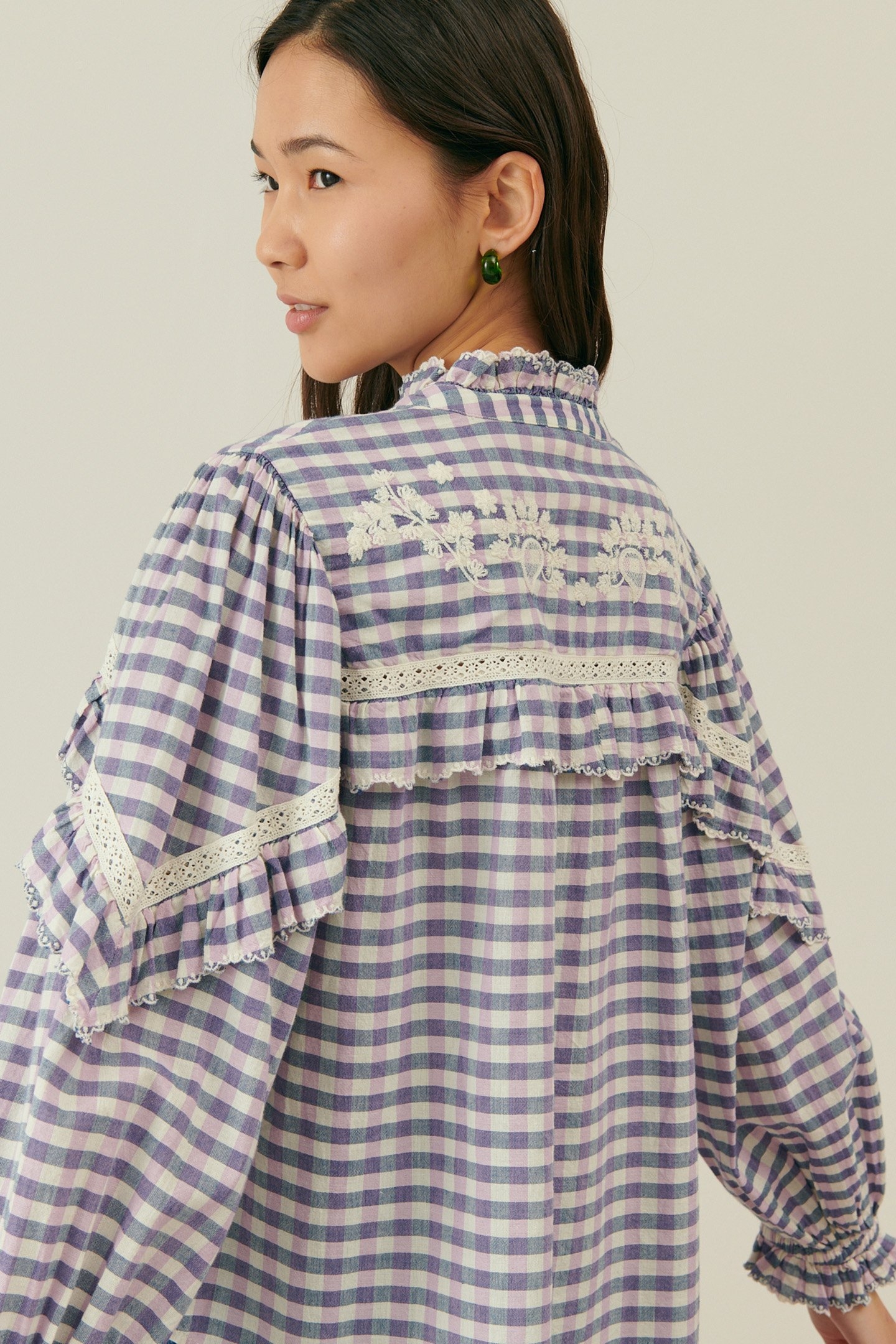 SHIRT NOELIANNE BLUE & PURPLE CHECKS 5