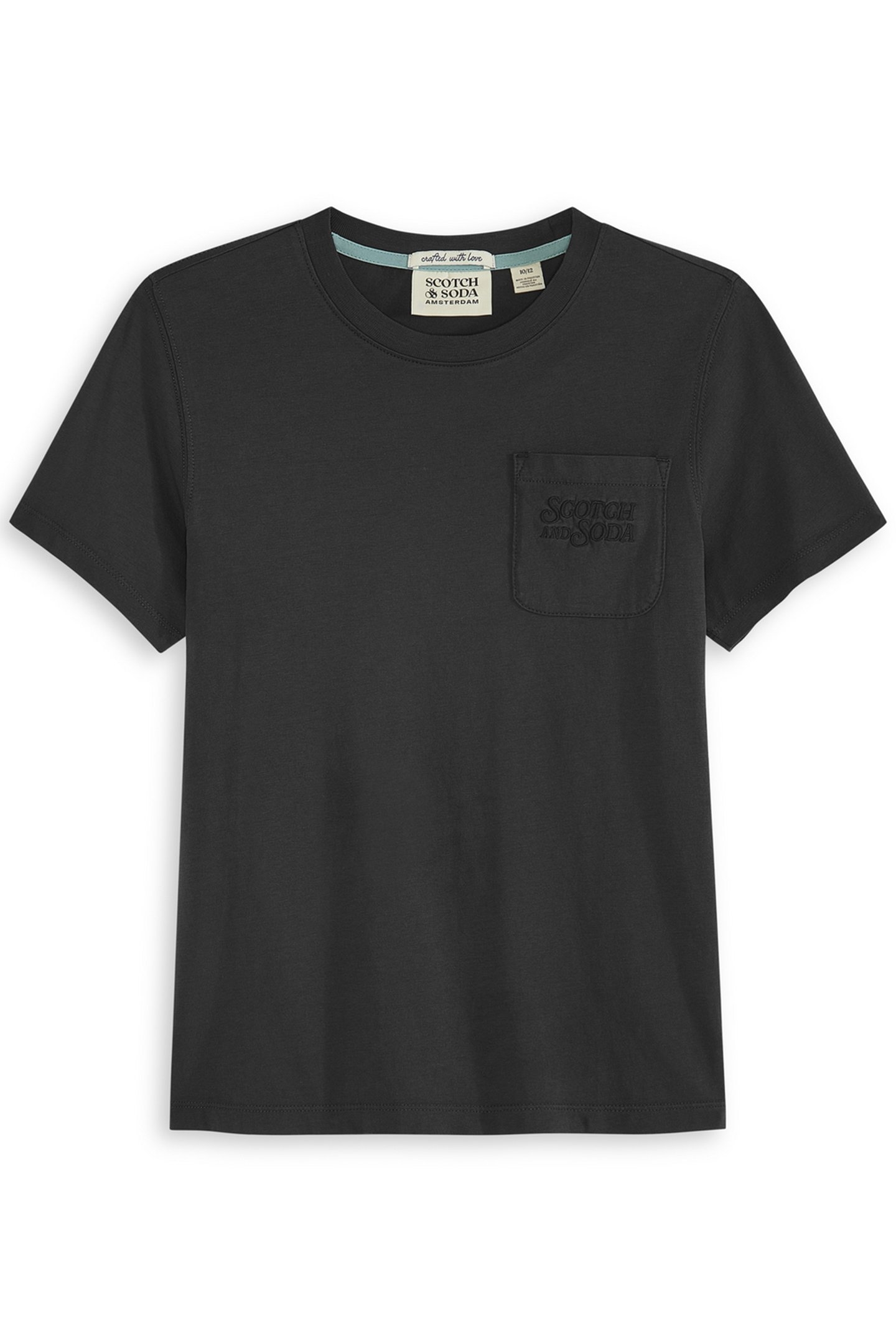 BOYS GARMENT WASH TEE BLACK 1