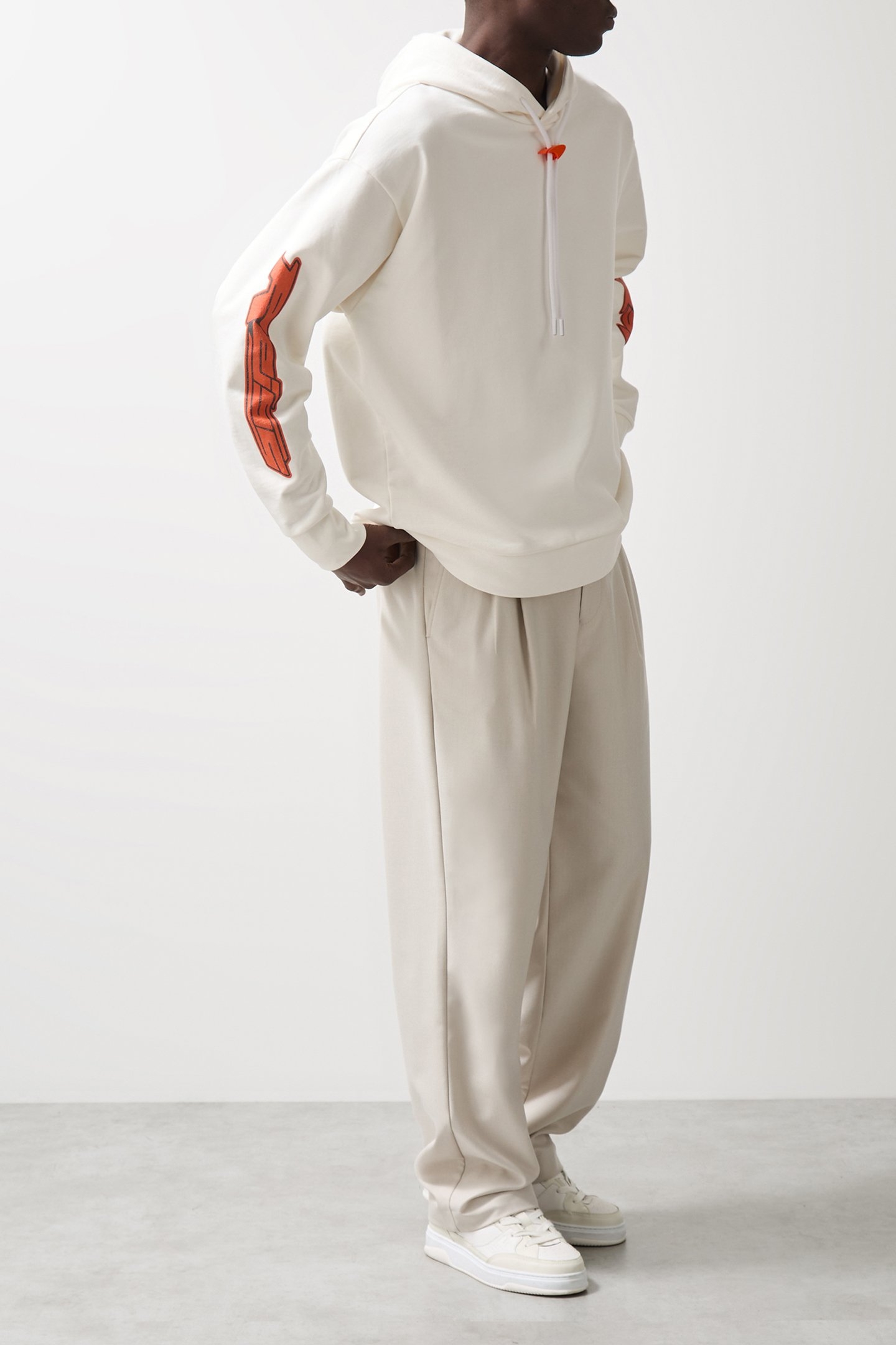 ZAK LS OVERSIZED MCLAREN RACING PRINTED HOODY WHITE 3