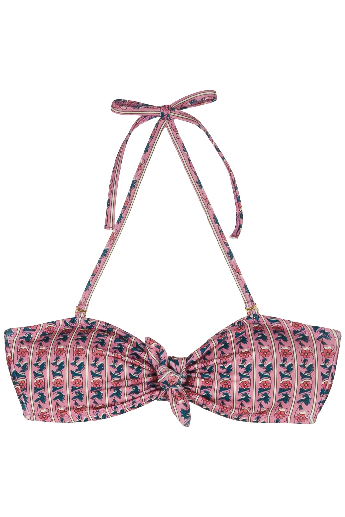 BIKINI TOP WALNUT TEAL GARDEN OF EDEN 2