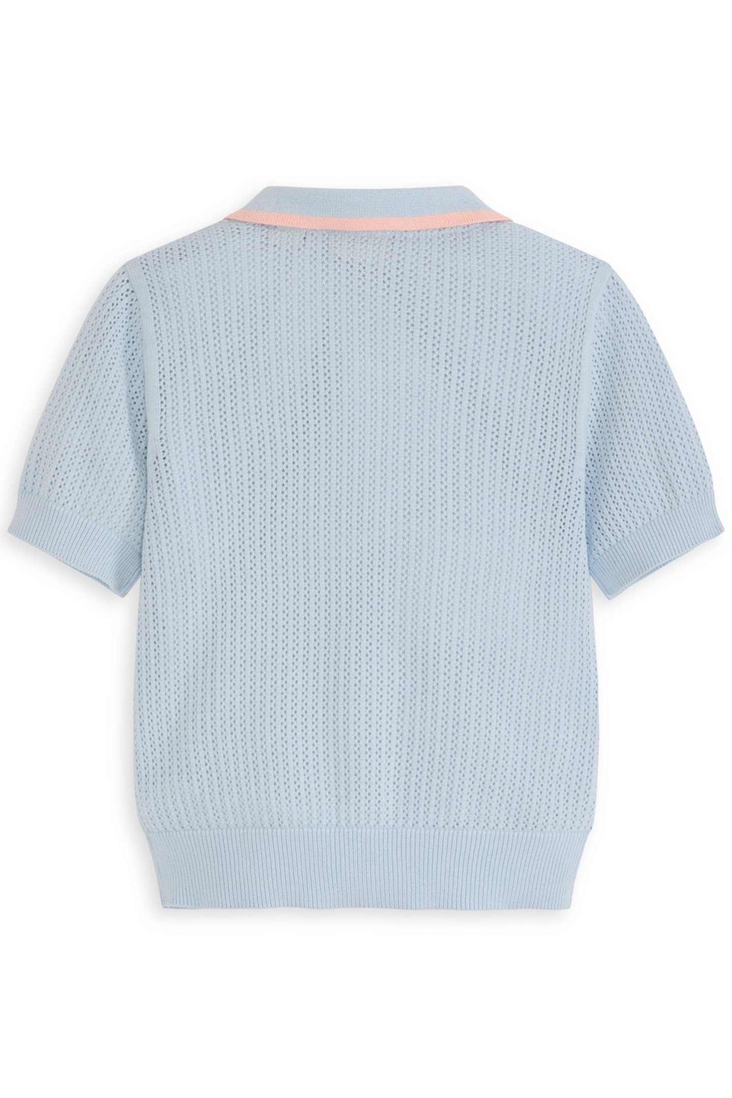S&S GIRLS TENNIS GROUP CVC SWEATER KNIT POLO LT BLUE/PASTEL 2