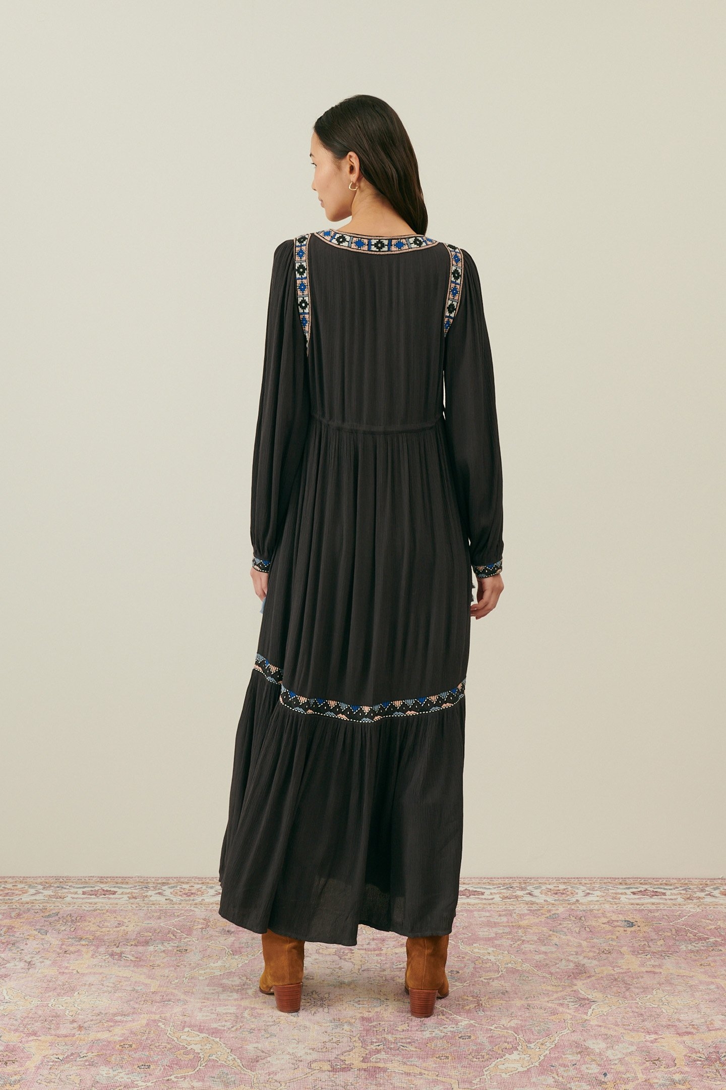 DRESS GABRIELLA CHARCOAL 2