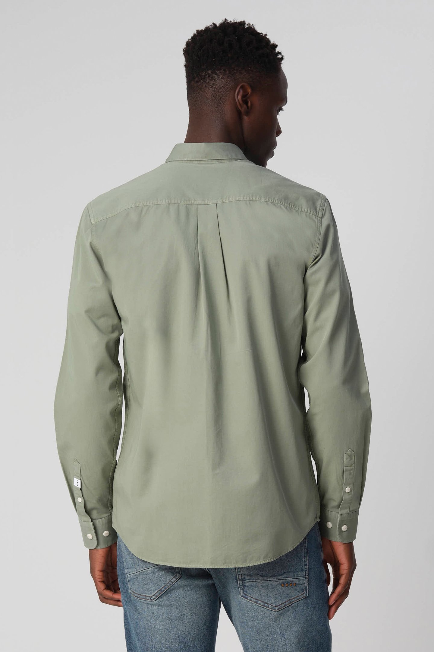 REXTON CASUAL OVERHEMD LM HEDGE GREEN 2