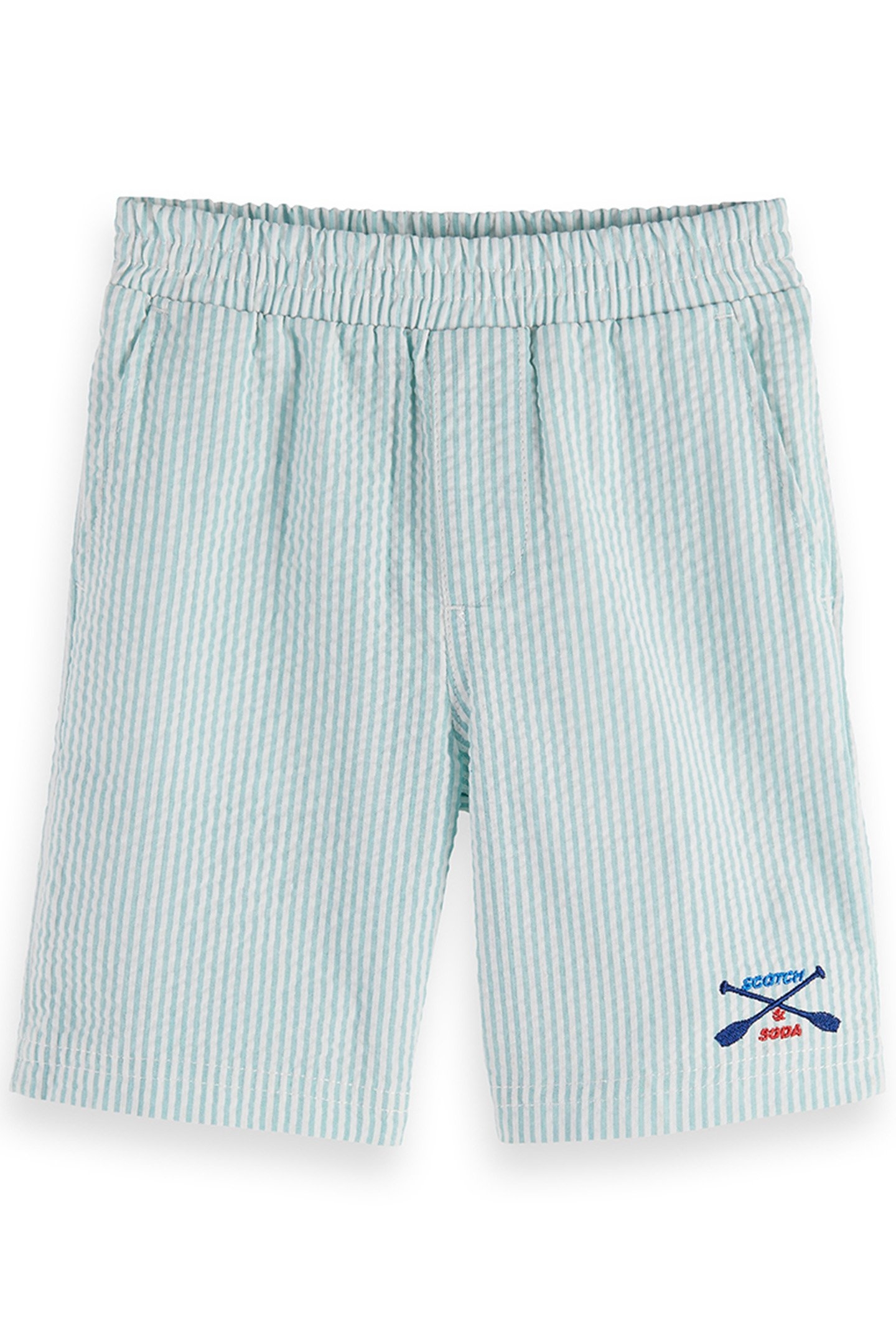 2PC BOYS SS YARN DYE SEERSUCKER SHIRT & SHORT SET BLEACHED A 3