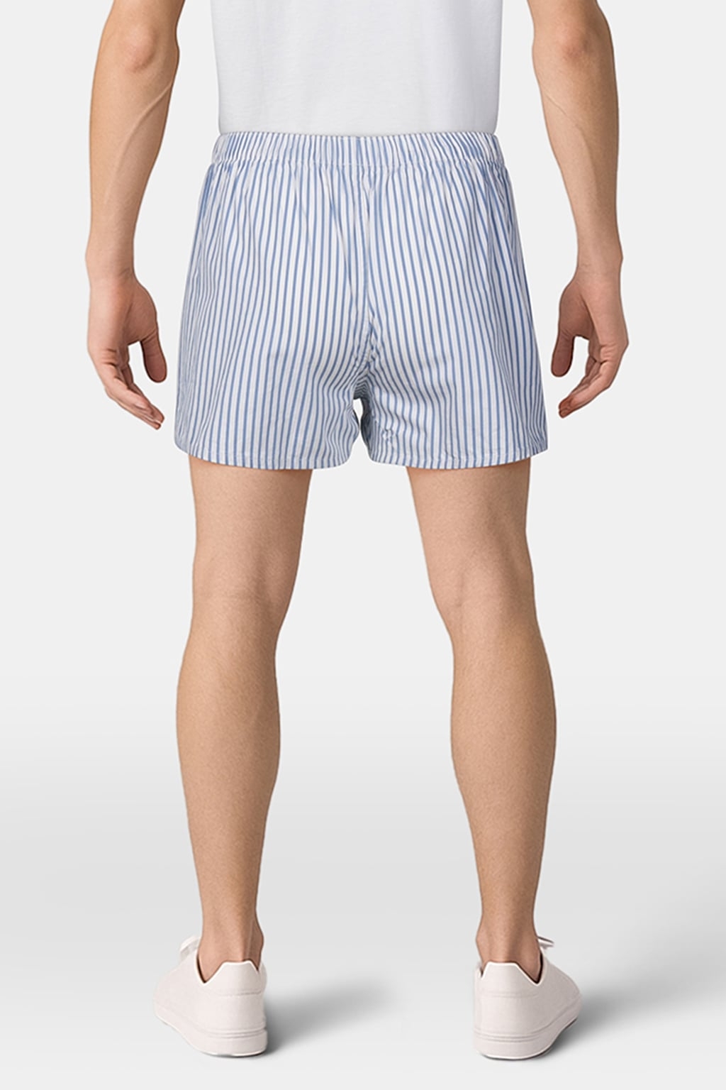 UNISEX POPLIN, PYJAMAS BOXERS PLACID BLUE STRIPES 3