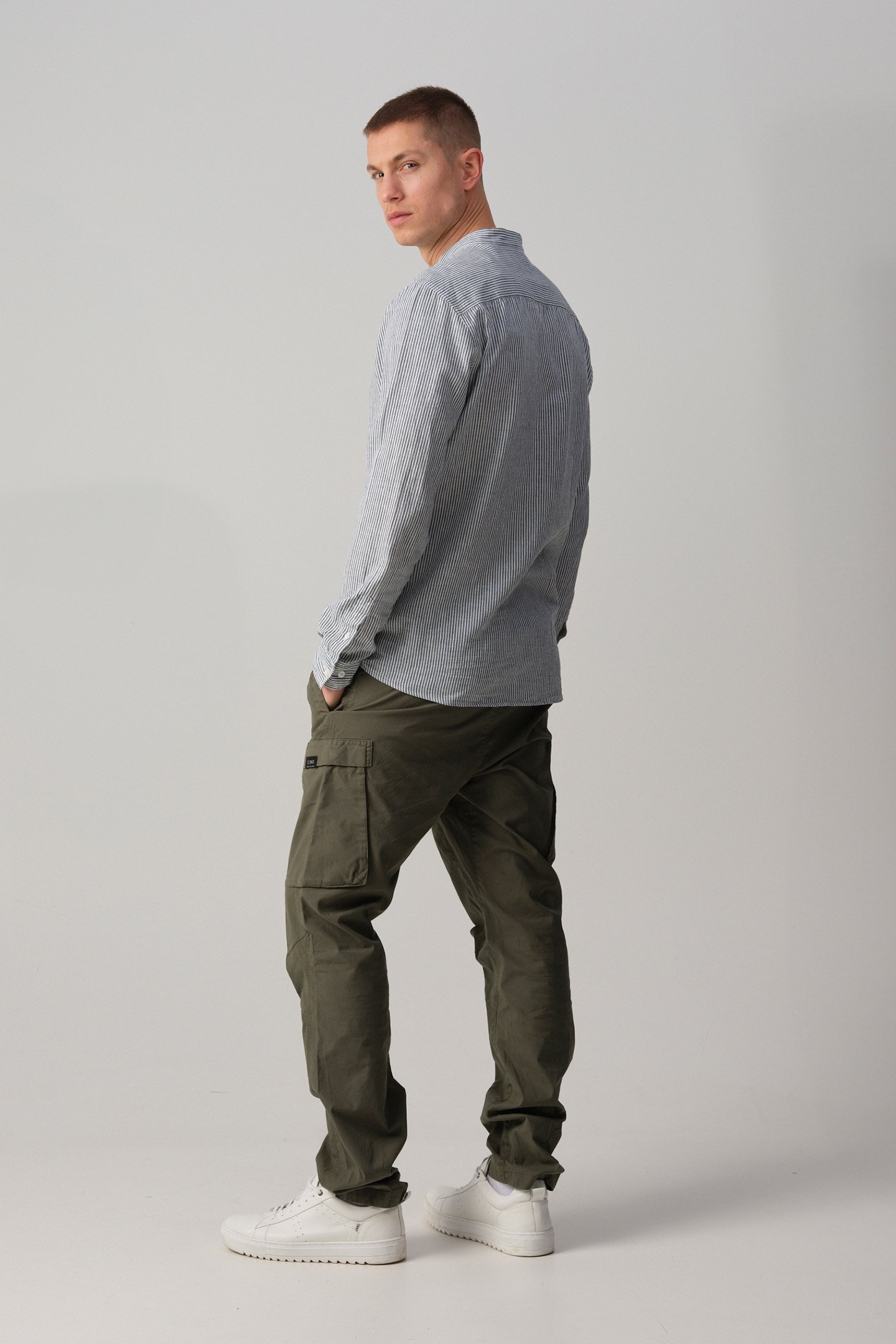 JEROEN CASUAL OVERHEMD LM ARCTIC STRIPE 2