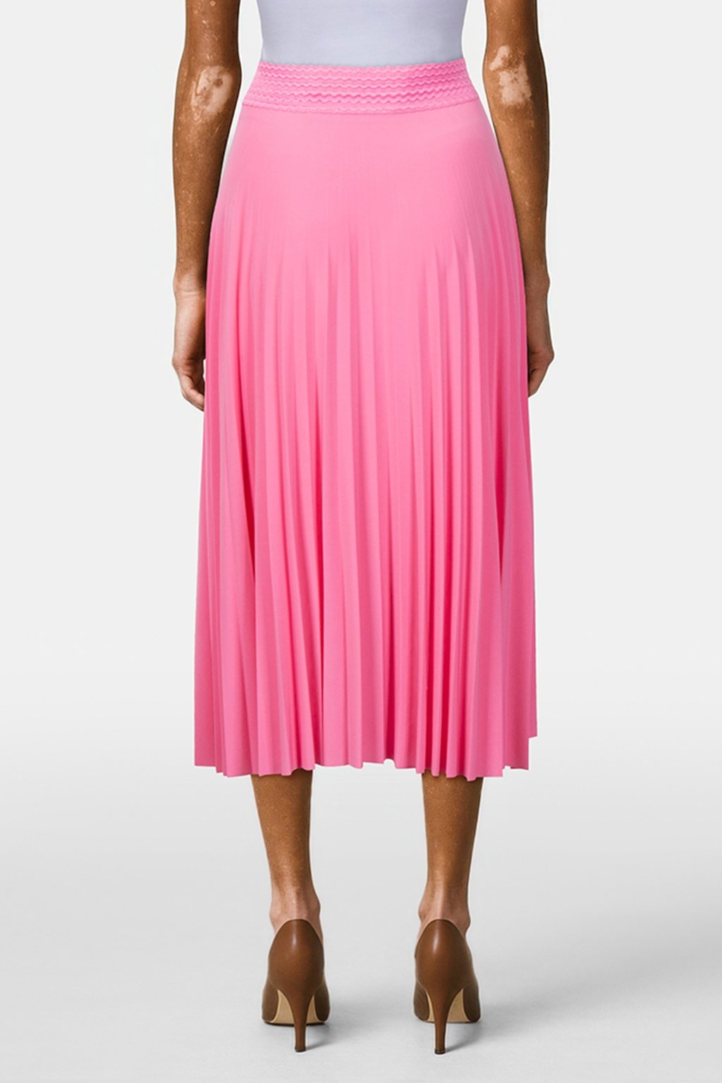 MIDI PLISSEE SKIRT RECYCLED SORBET PINK 2