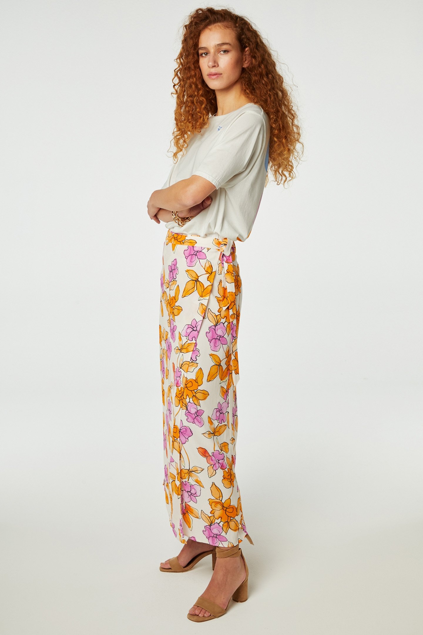 BOBO STRAIGHT SKIRT MIMOSA/CREAM WHITE 3