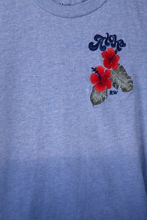 CUSTOM FIT COTTON T-SHIRT CHAMBRAY MIX 3